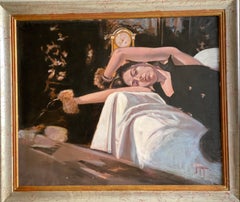 "Marcela" Reclining Woman. Oil on canvas 73 × 92 cm