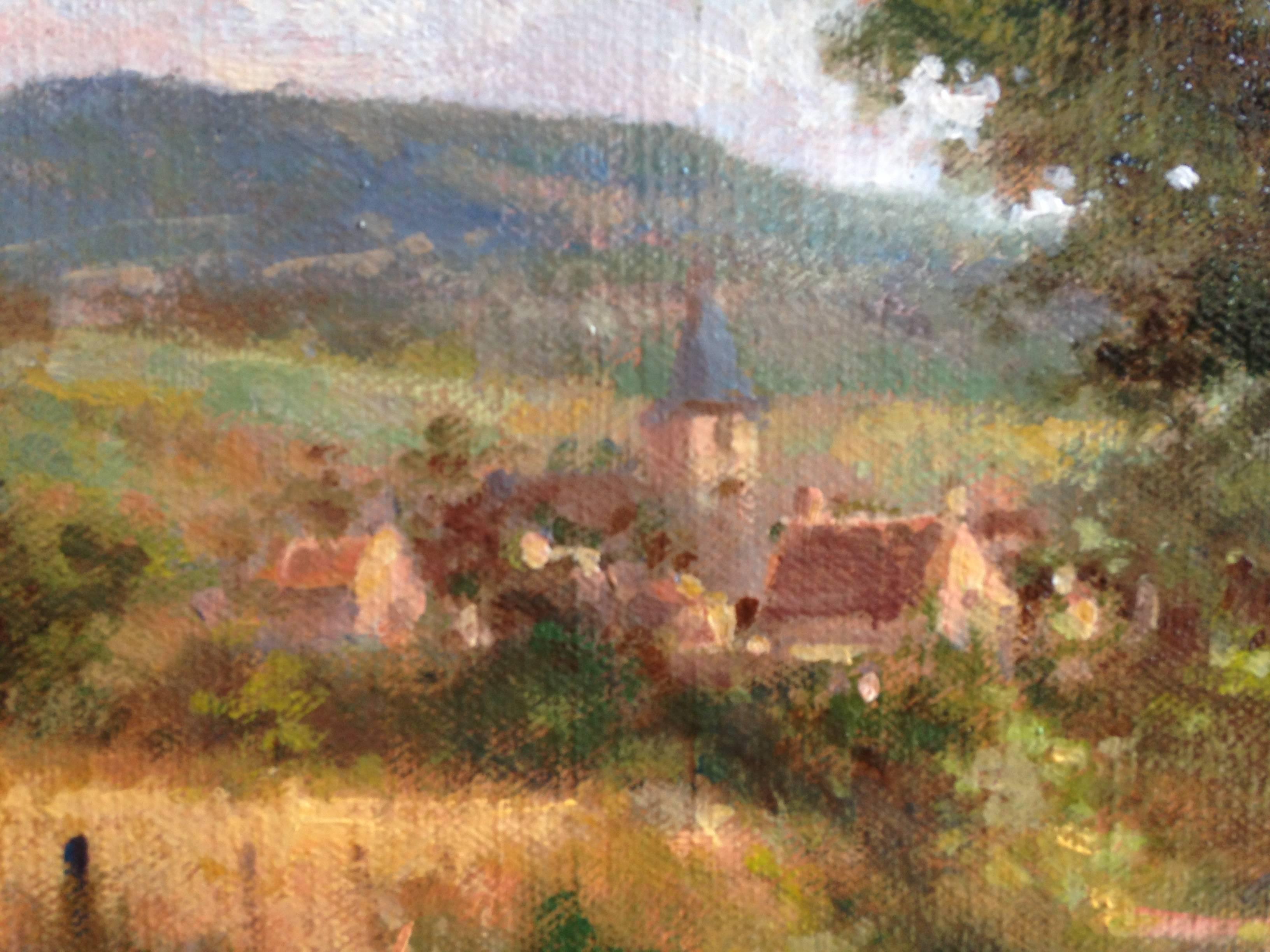 Chemin du Village - Painting by David Garcia