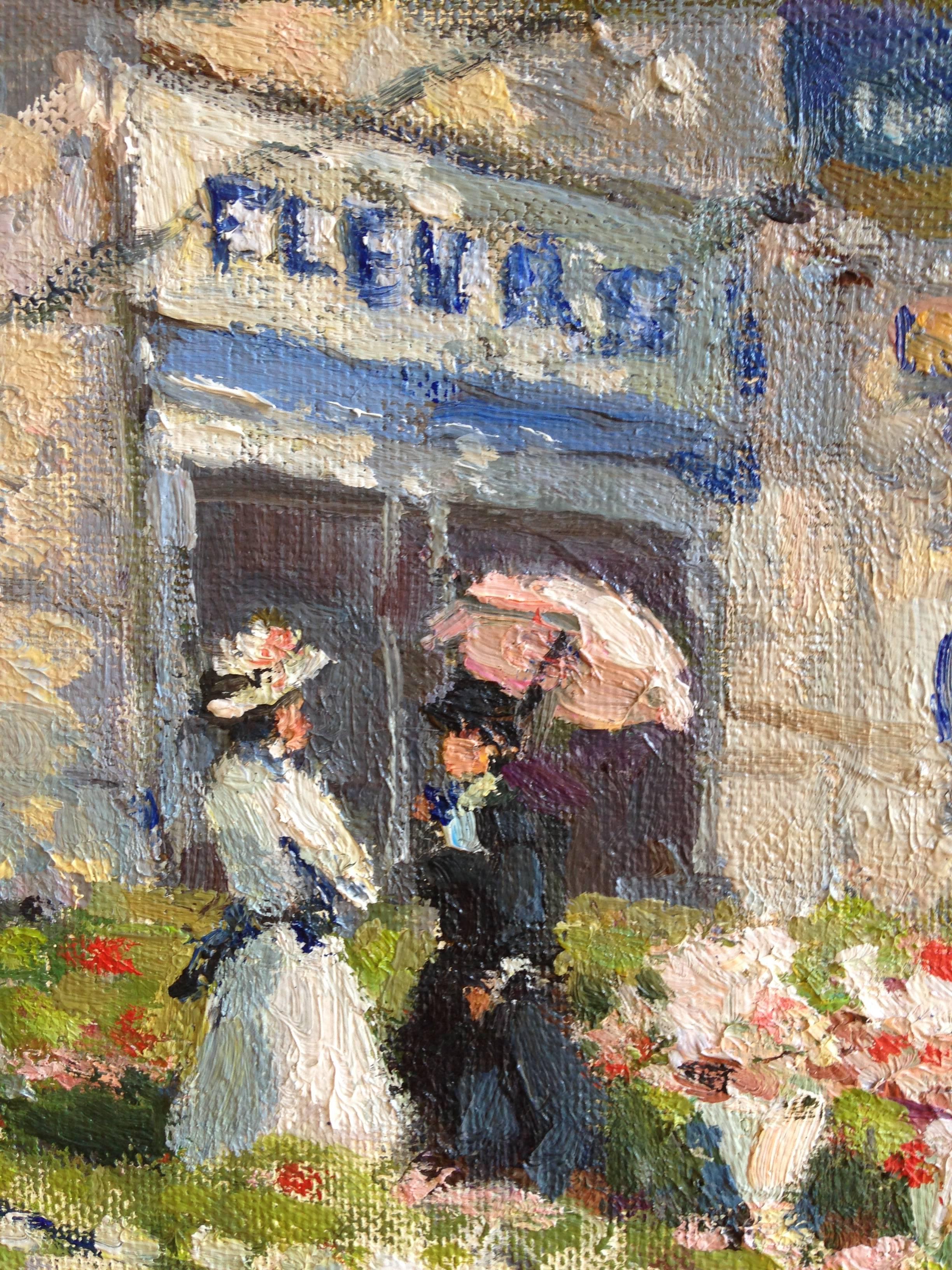 Paris, March aux fleurs (Impressionismus), Painting, von Valery Sekret