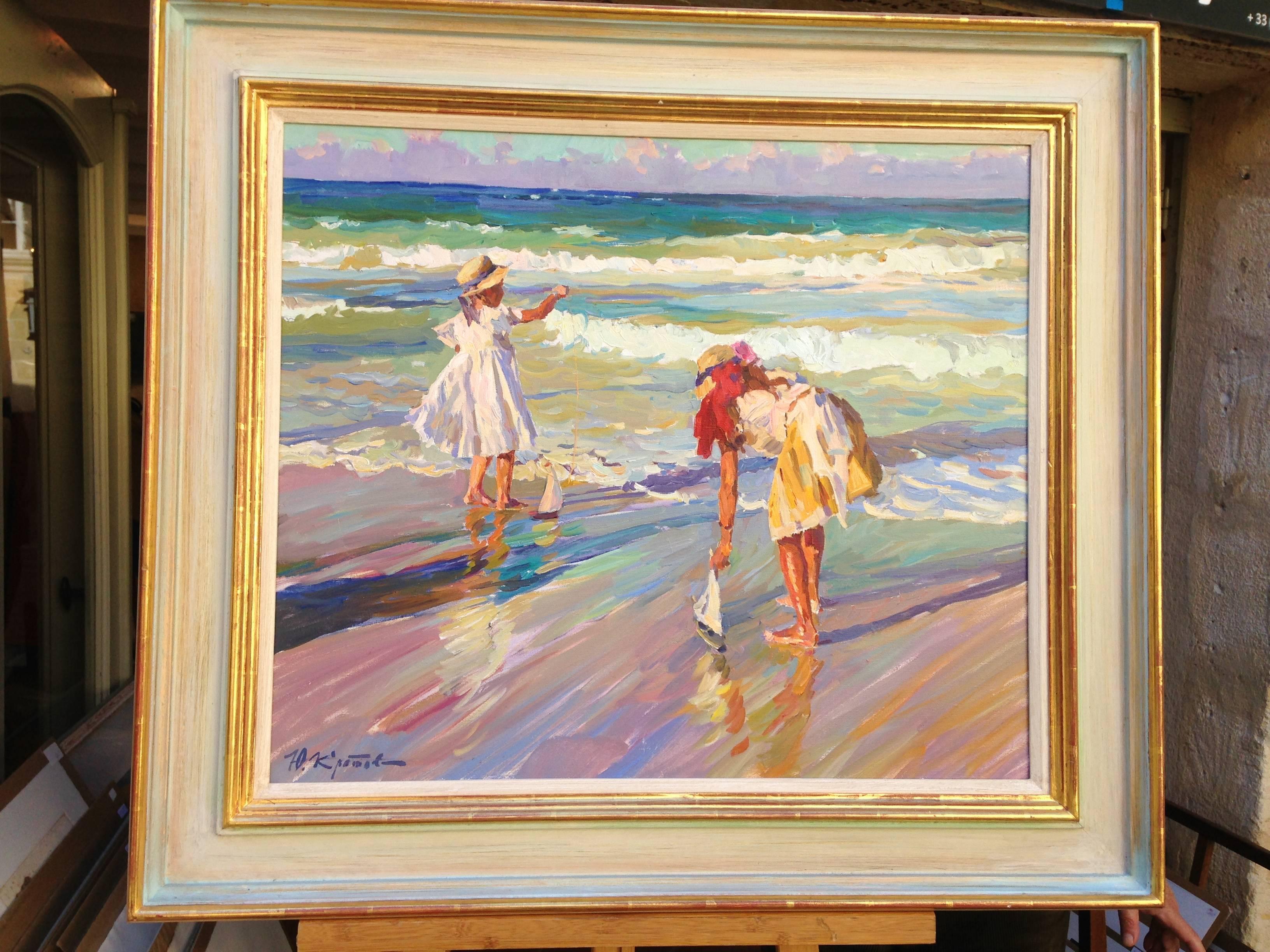 The Tide - Impressionist Painting by Yuri Krotov