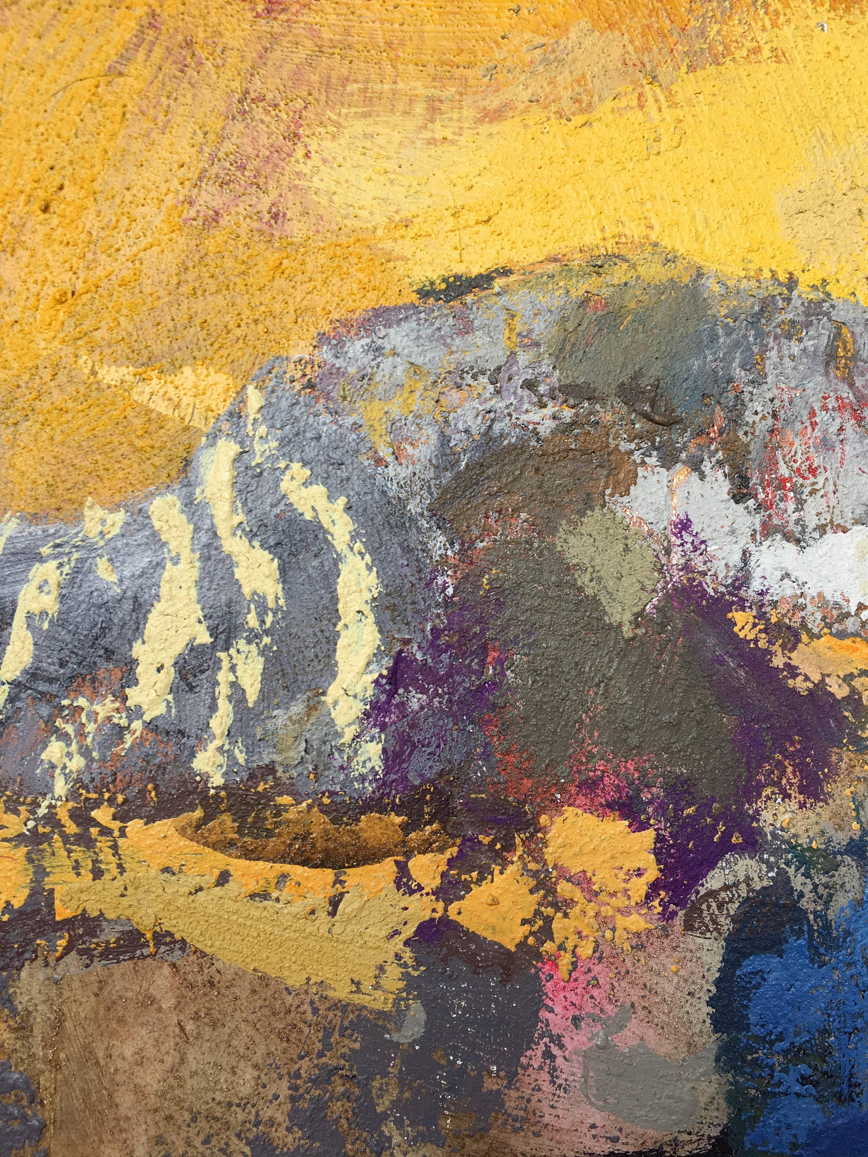 Surcos amarillos – Painting von Goyo Dominguez