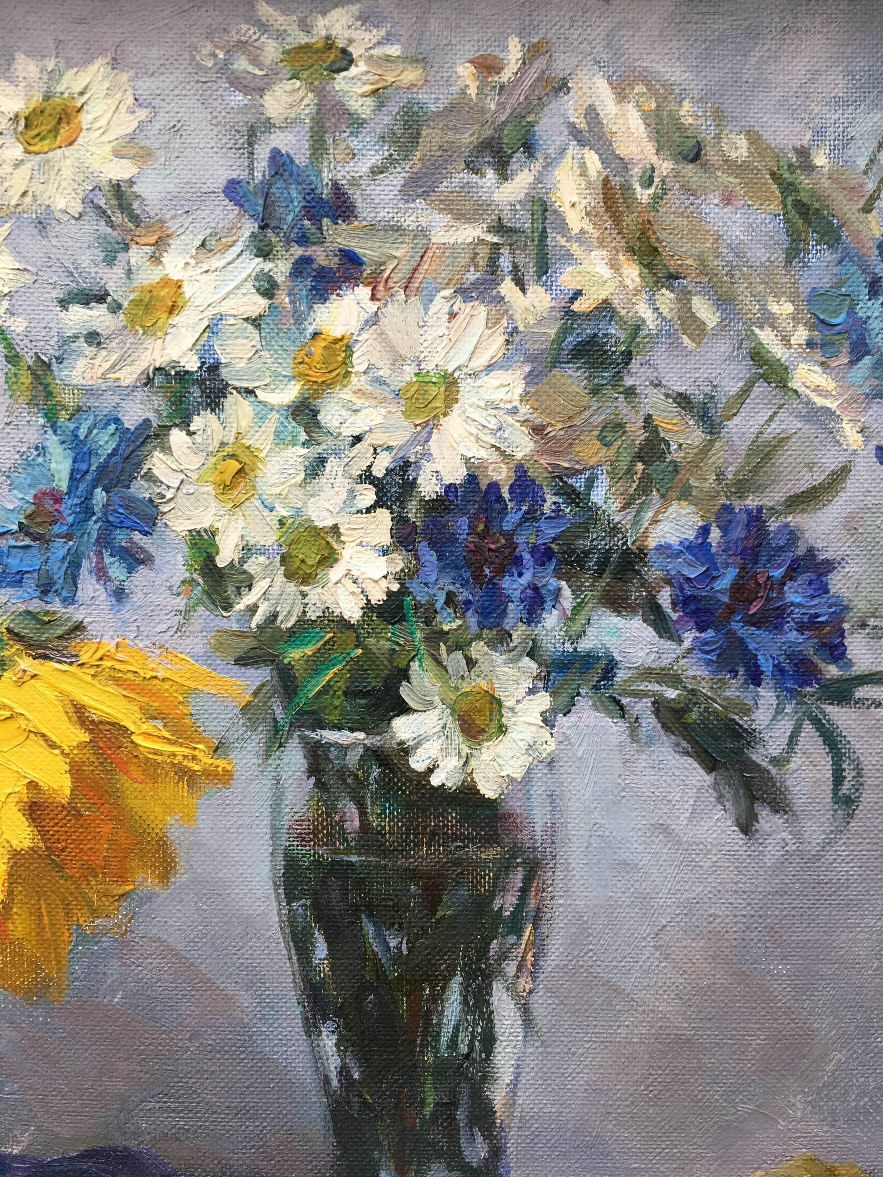 The Sunflowers - Impressionist Painting by Sergey Marchenko