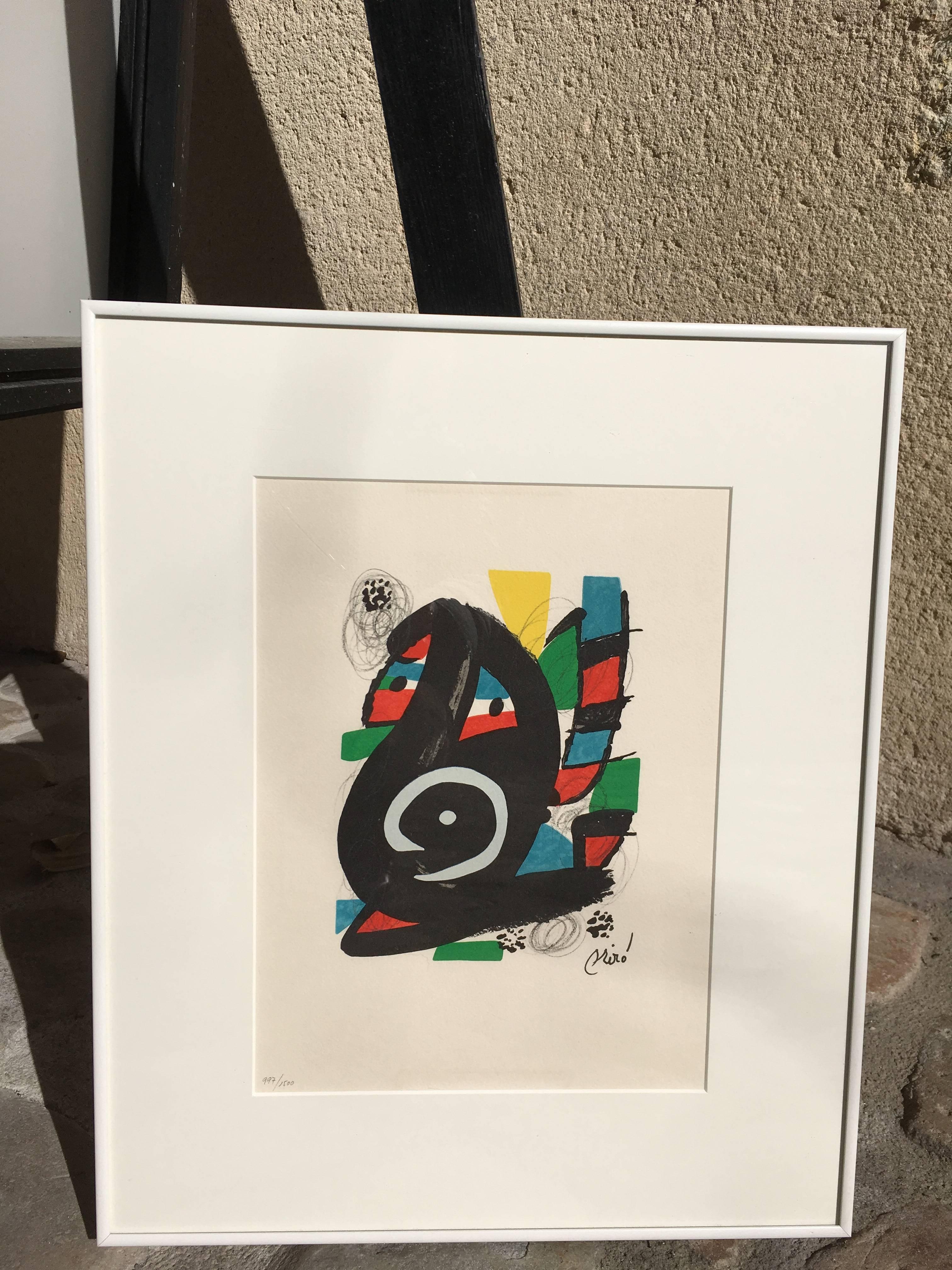 La Mélodie acide, Modell 14. Joan Miró abstrakte Lithographie 1