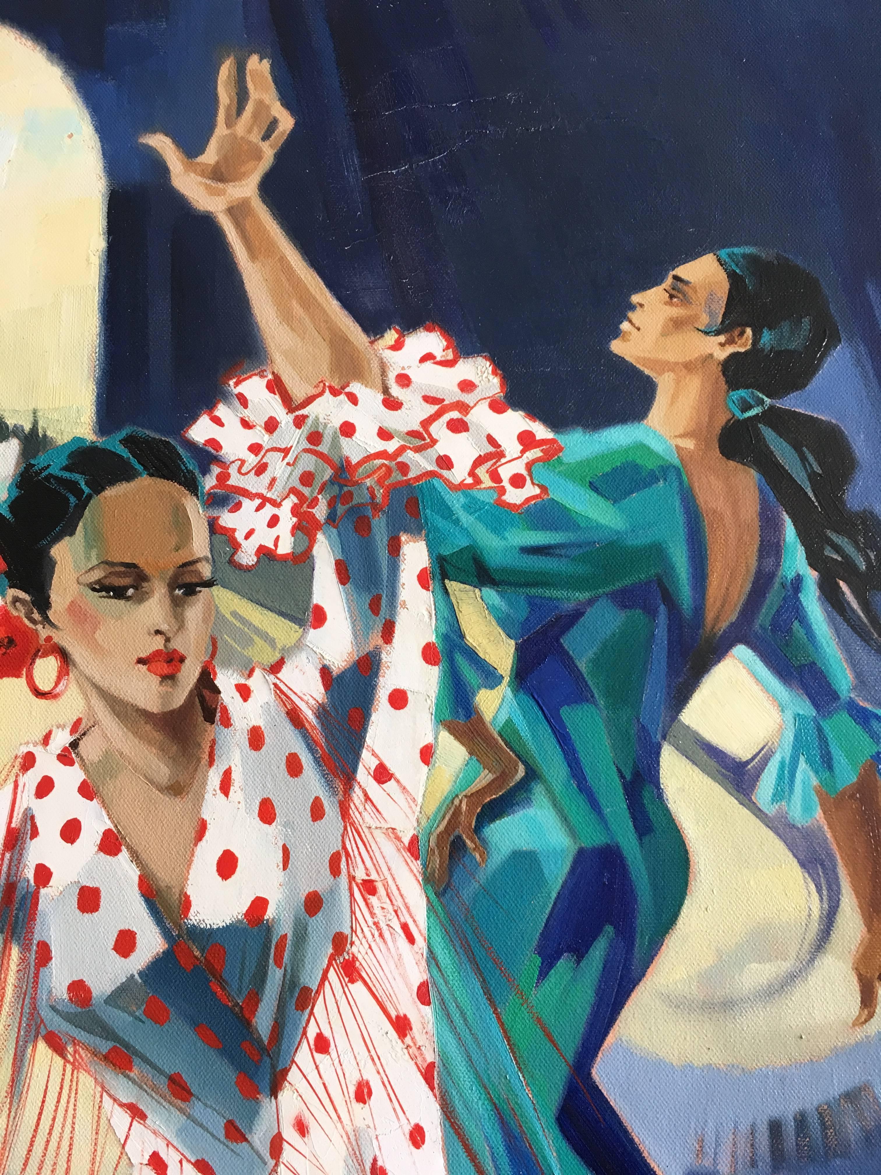 Bulerias, flamenco dance, oil on canvas 2