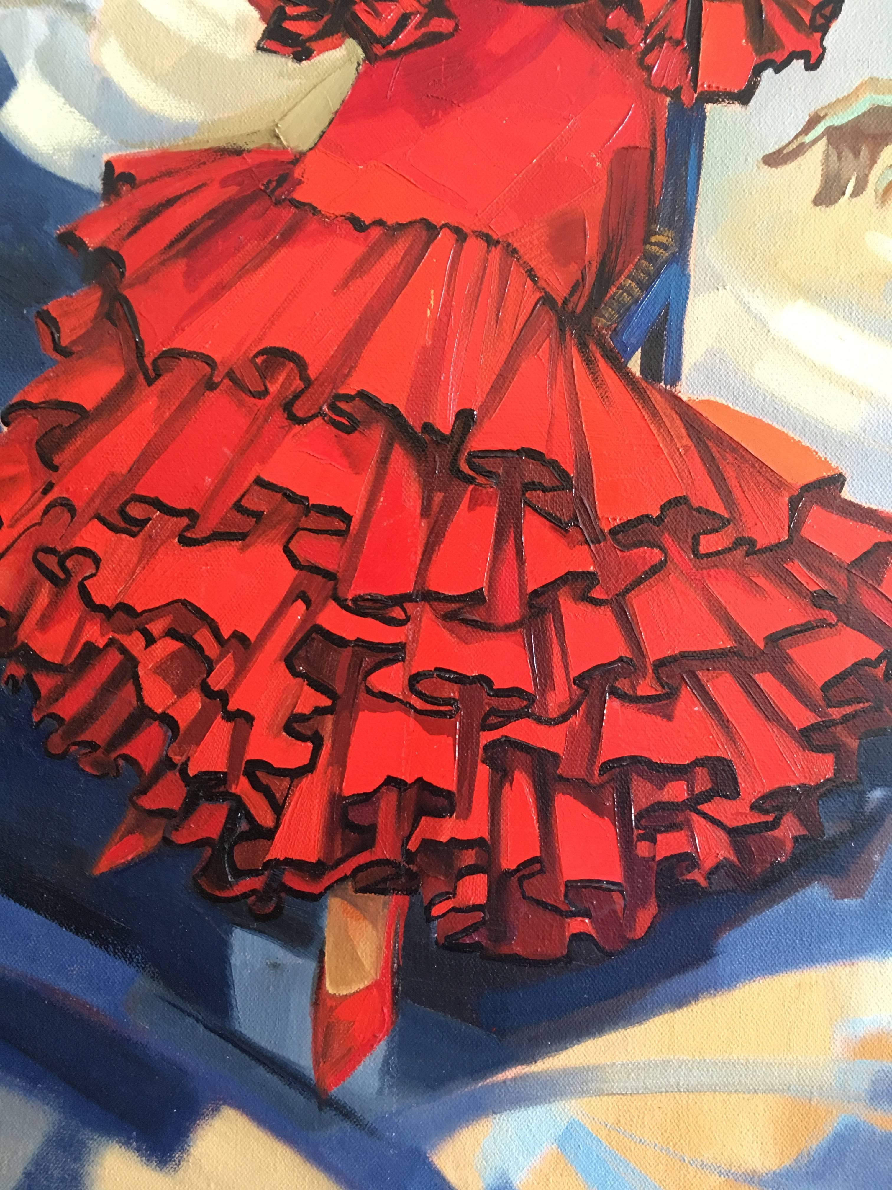 Bulerias, flamenco dance, oil on canvas 4