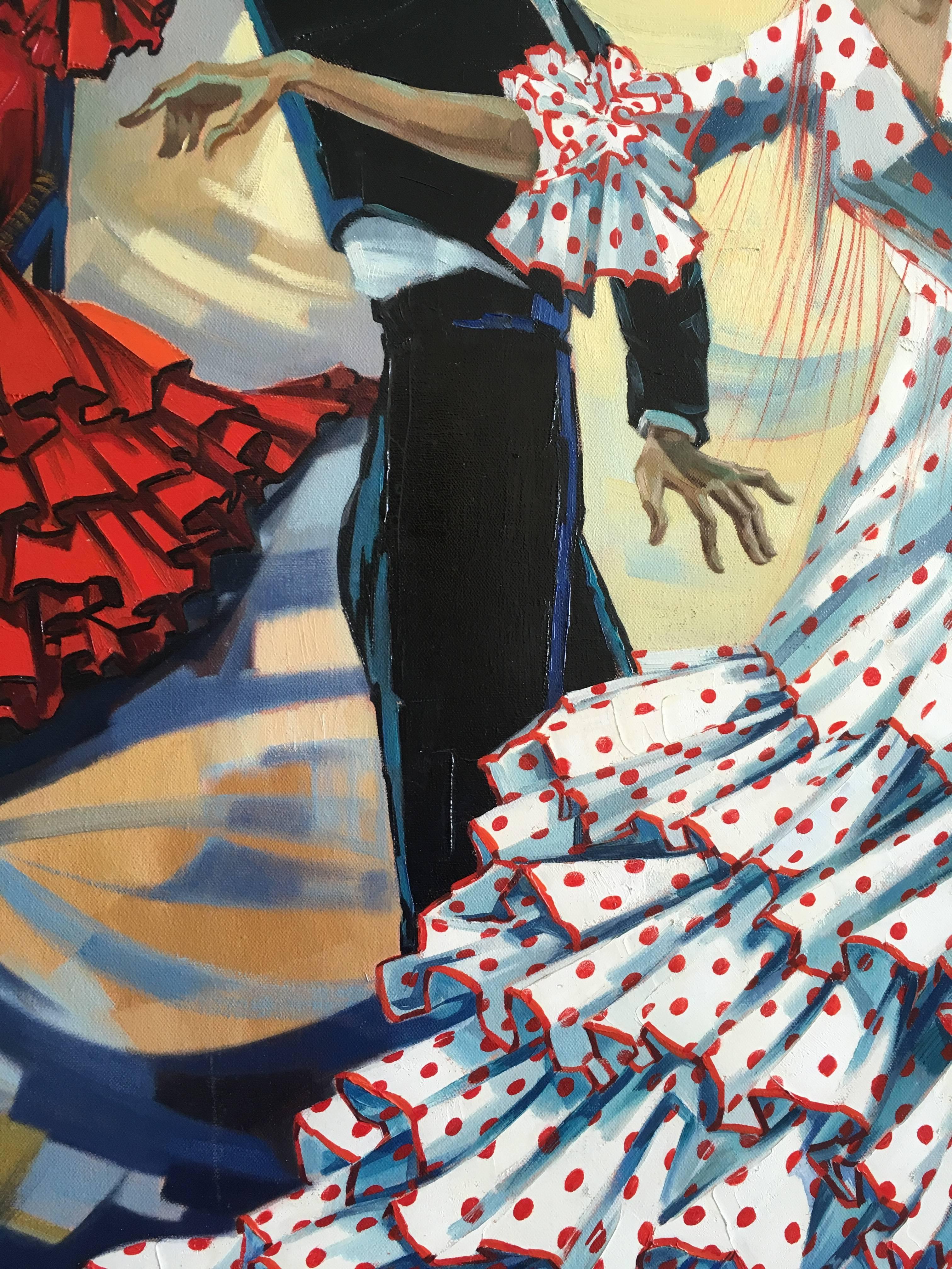 Bulerias, flamenco dance, oil on canvas 6