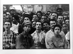 Vintage Cuba, Havana, Two Black and White Photographs, Waiting for Fidel Castro