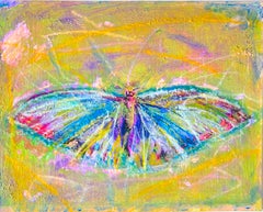 « You Give Me Butterflies », technique mixte : photographie, peinture, poussière de diamant, édition limitée à 1 exemplaire