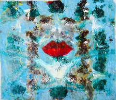 Atrap mariposas, pintura, polvo de diamante y purpurina sobre papel washi japonés