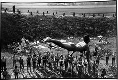 Diver, Dortmund, Germany, Black and White Documentary Photography 1960s