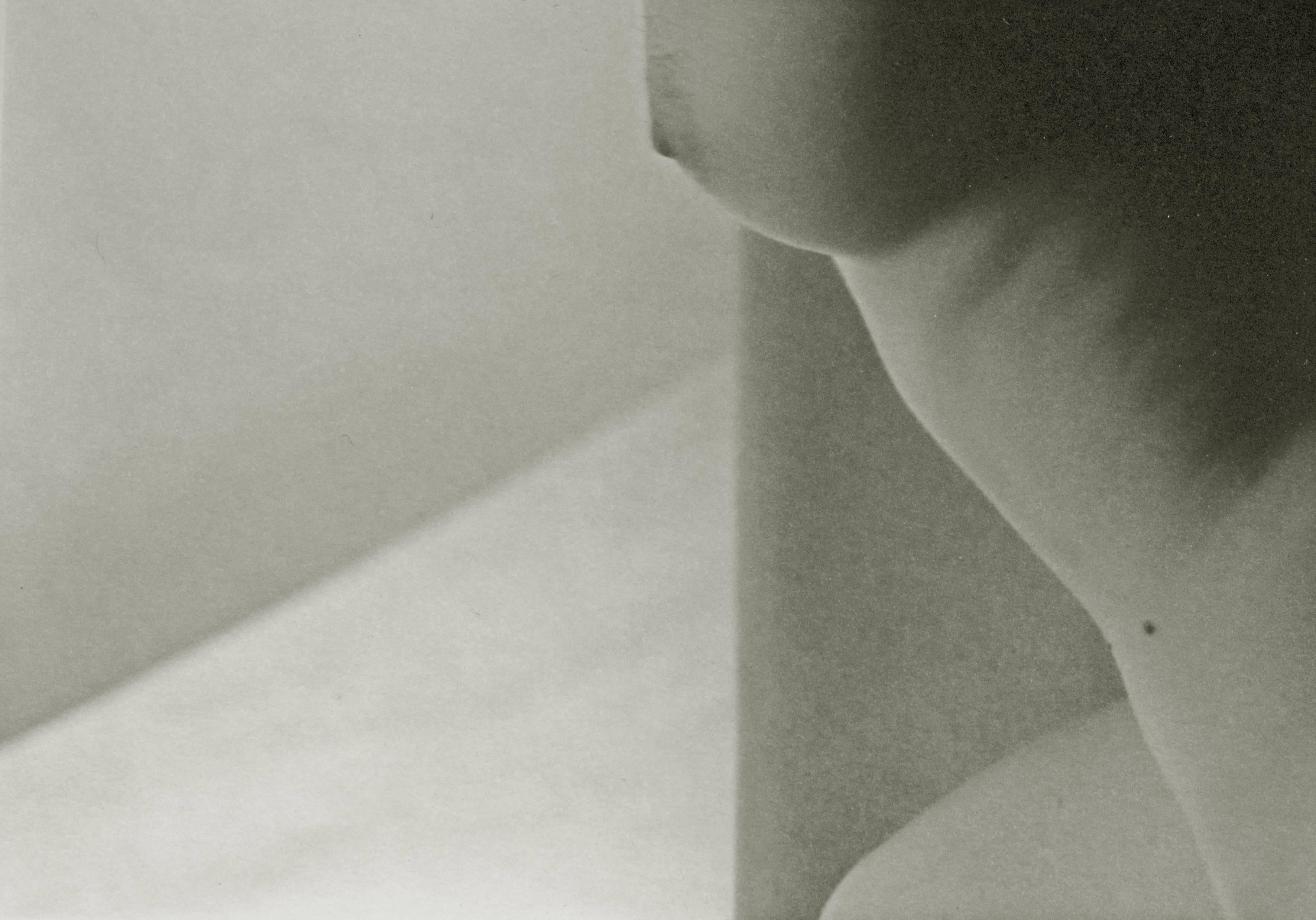 Carl Hyatt Abstract Photograph - Nude #119, Vintage Platinum Print, Photography Study of Female Nude