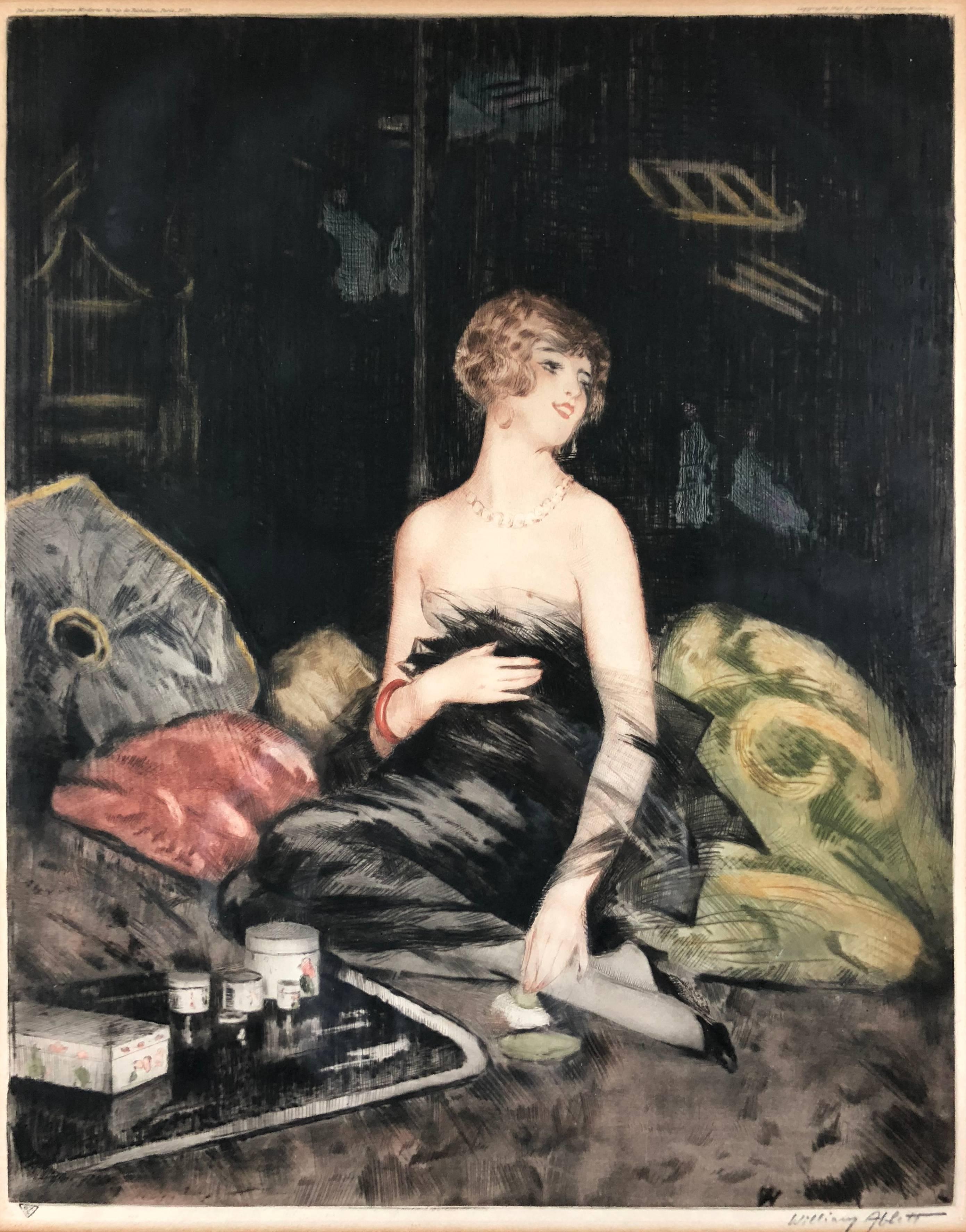 William Ablett Figurative Print - In the Boudoir