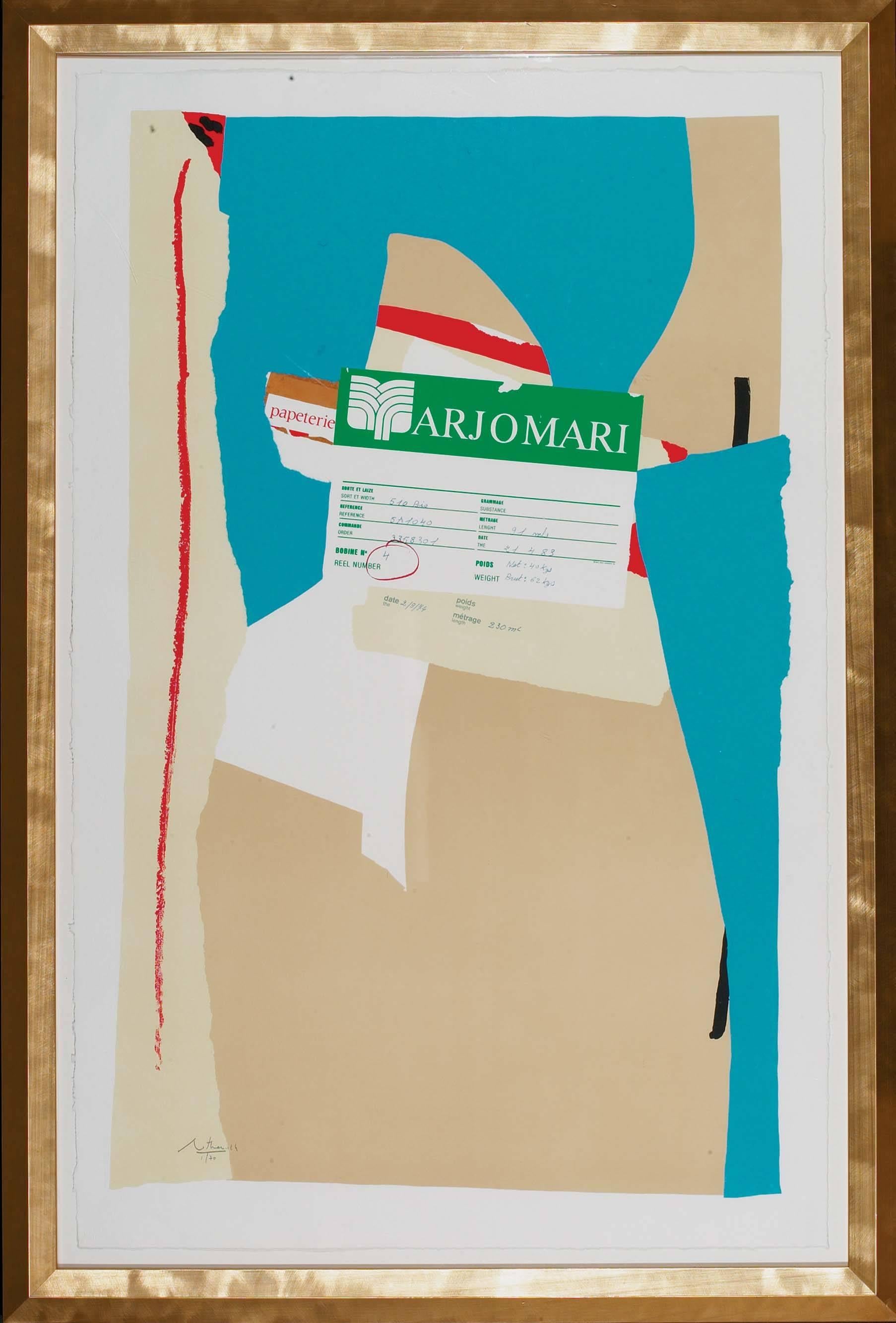 Robert Motherwell Abstract Print - America-La France Variations II