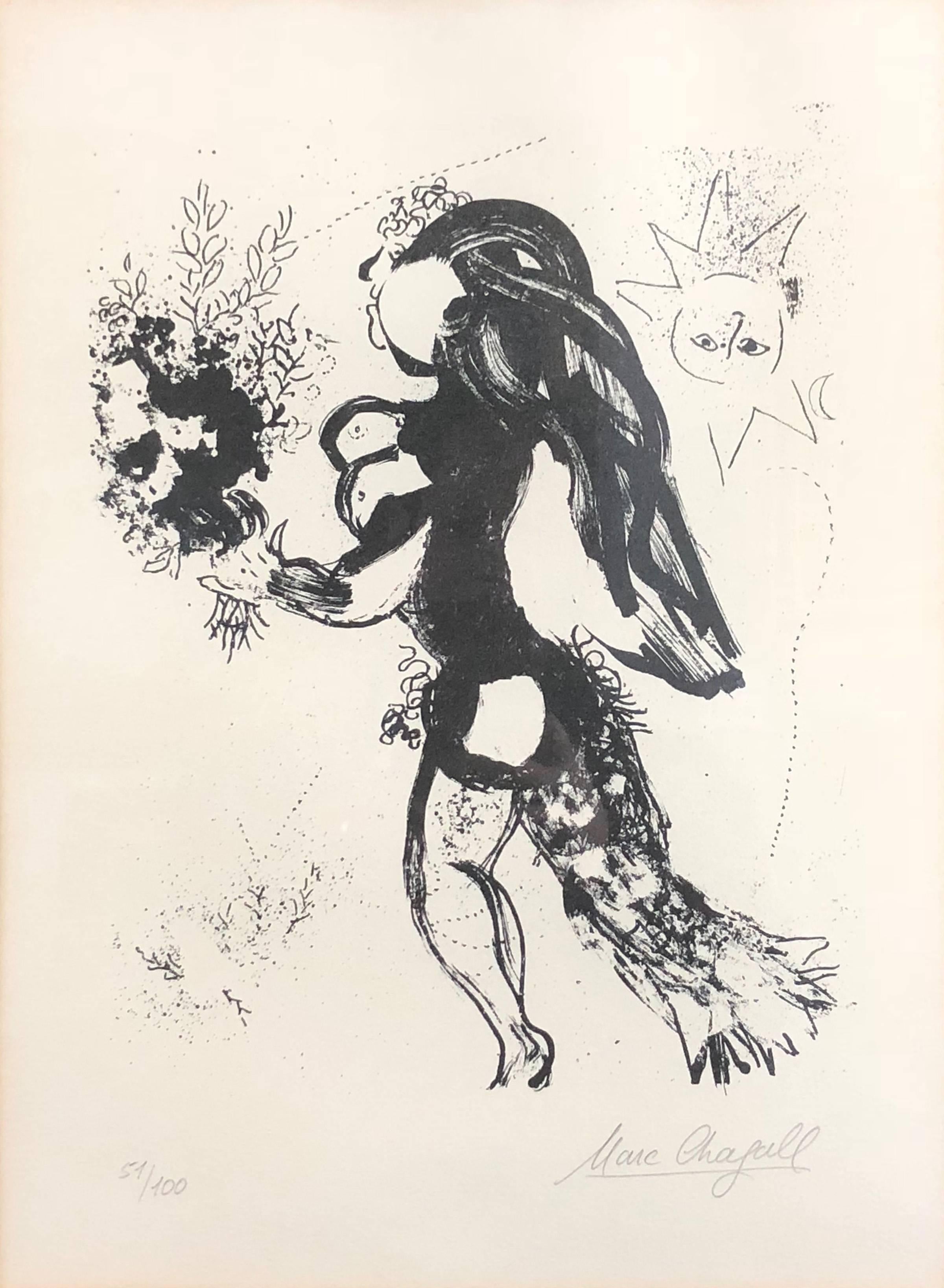 Marc Chagall Figurative Print - L'Offrande (Signed and Numbered)