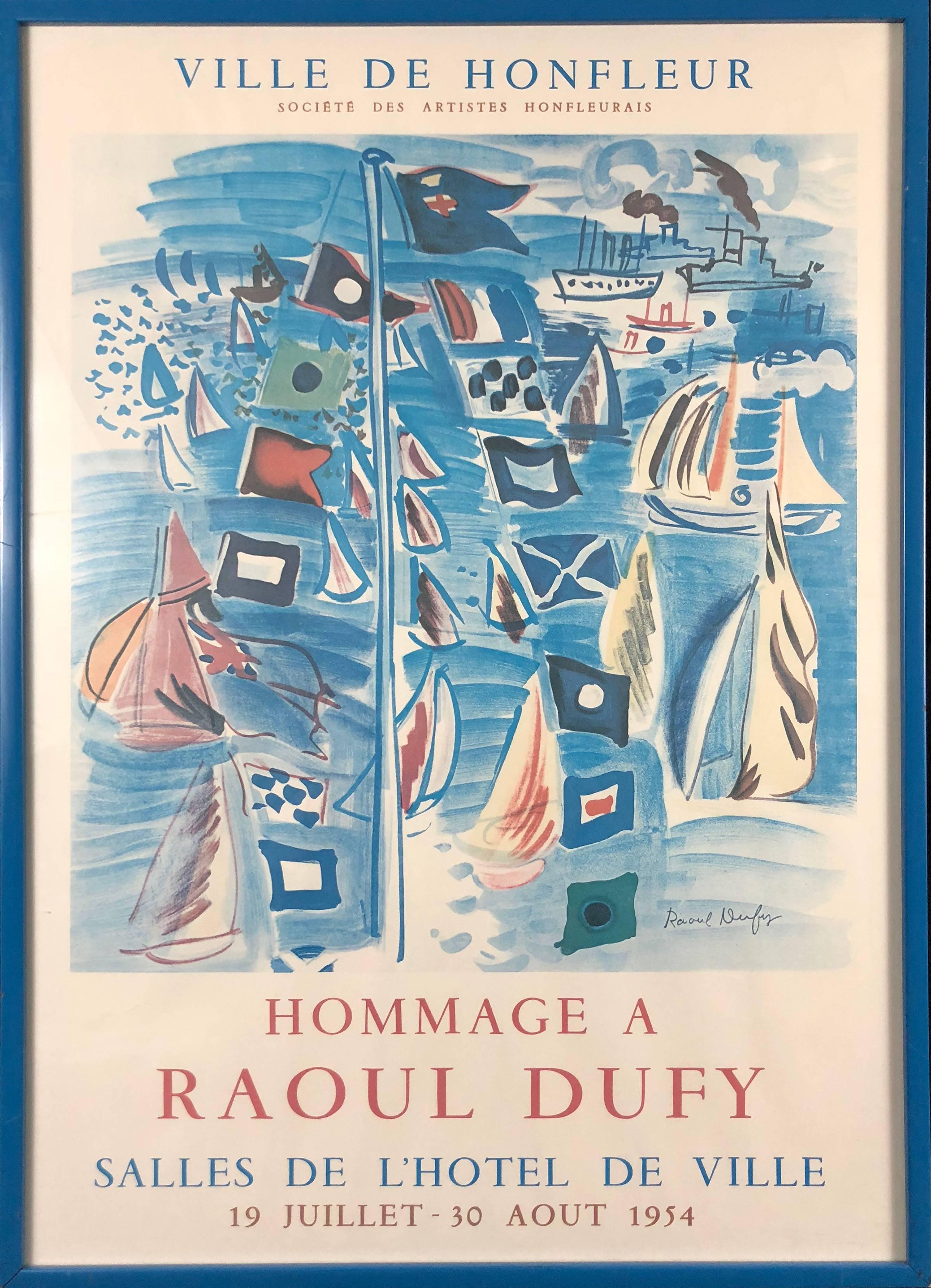 (after) Raoul Dufy Print - Ville de Honfleur Hommage a Raoul Dufy 1954