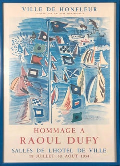 Retro Ville de Honfleur Hommage a Raoul Dufy 1954