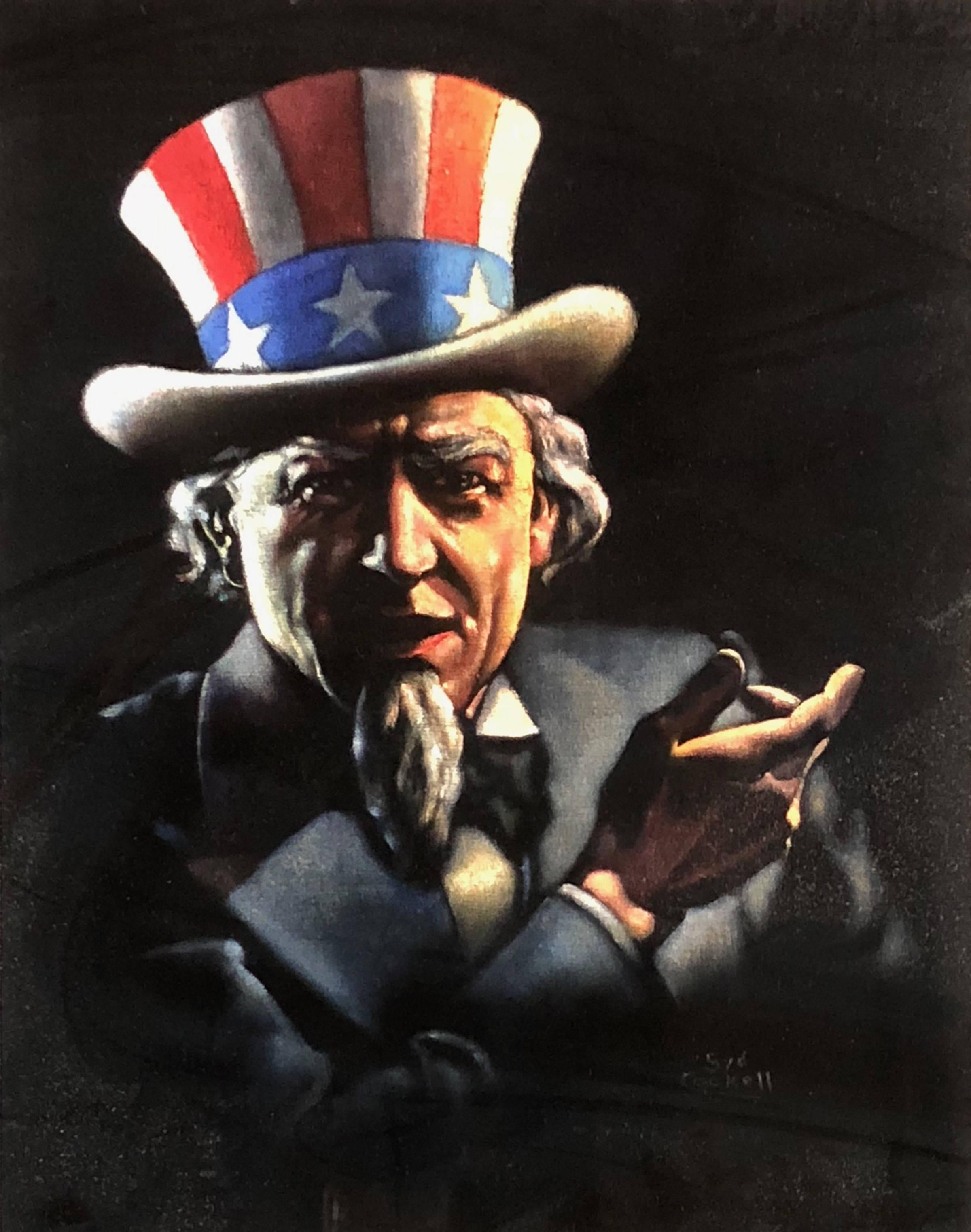 Syd Cockell Figurative Painting - Uncle Sam