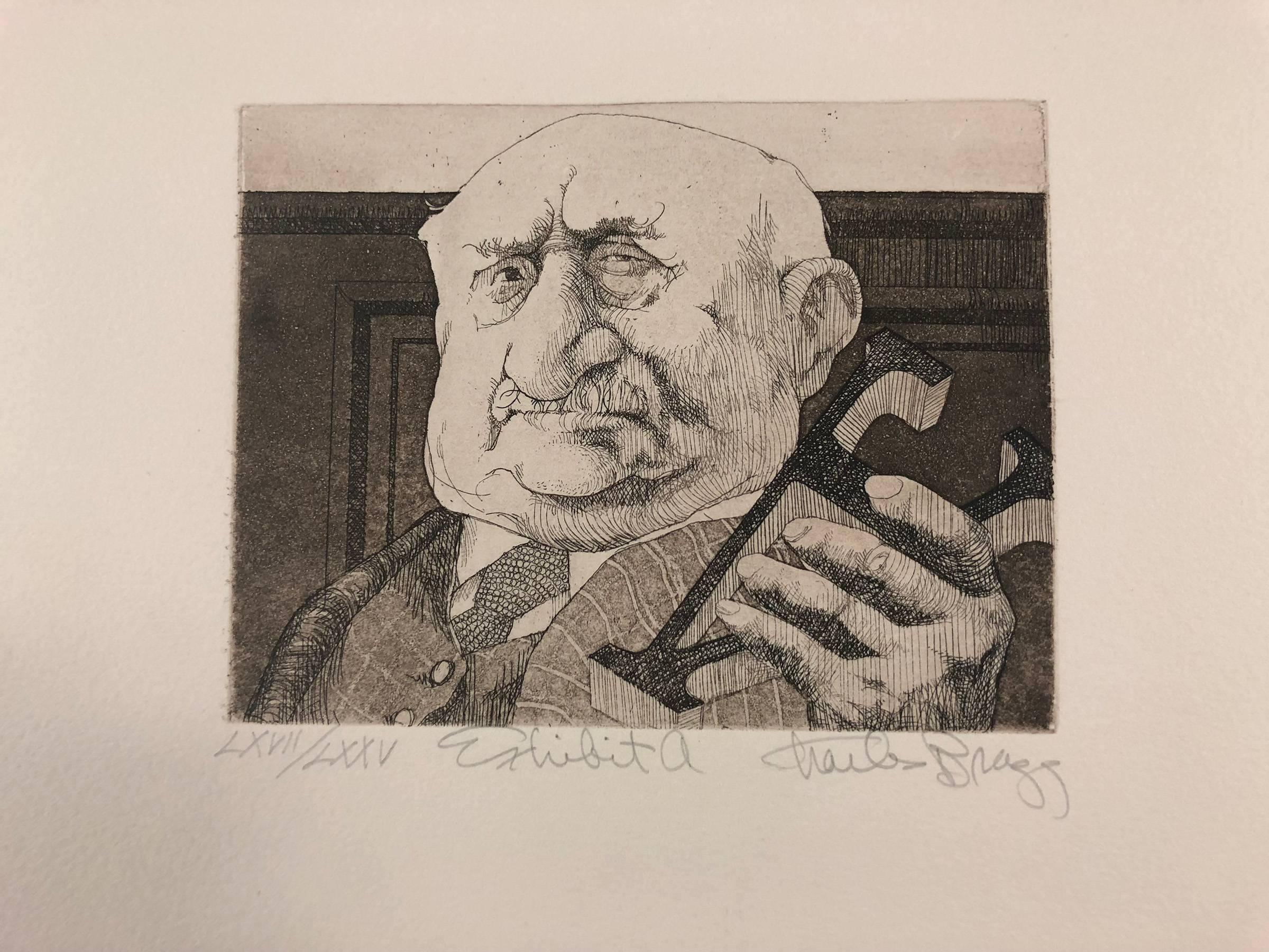 This is a great original portfolio suite of 7 signed and numbered (small edition of 75) etchings by the great American artist Charles Bragg.  Perfect for an attorney!

Painter, sculptor, and illustrator of commentary on human behavior, Charles Bragg