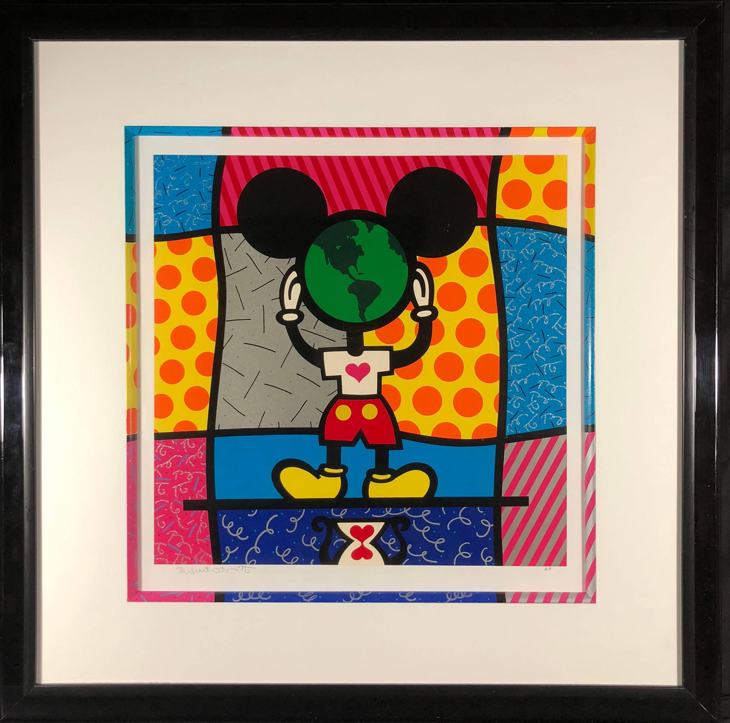 Mickey's World - Print by Romero Britto