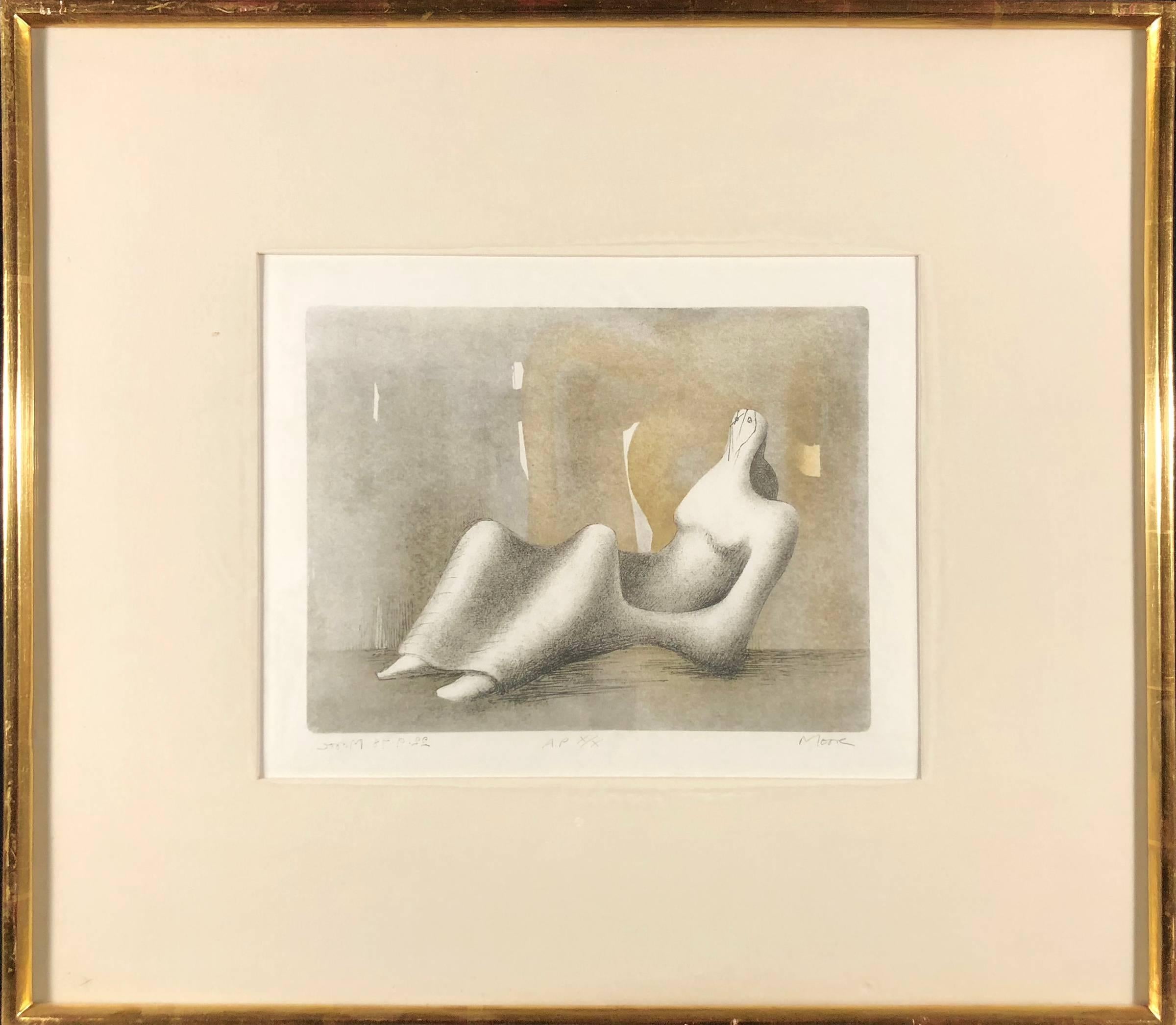 Reclining Figure - Dawn - Print by Henry Moore
