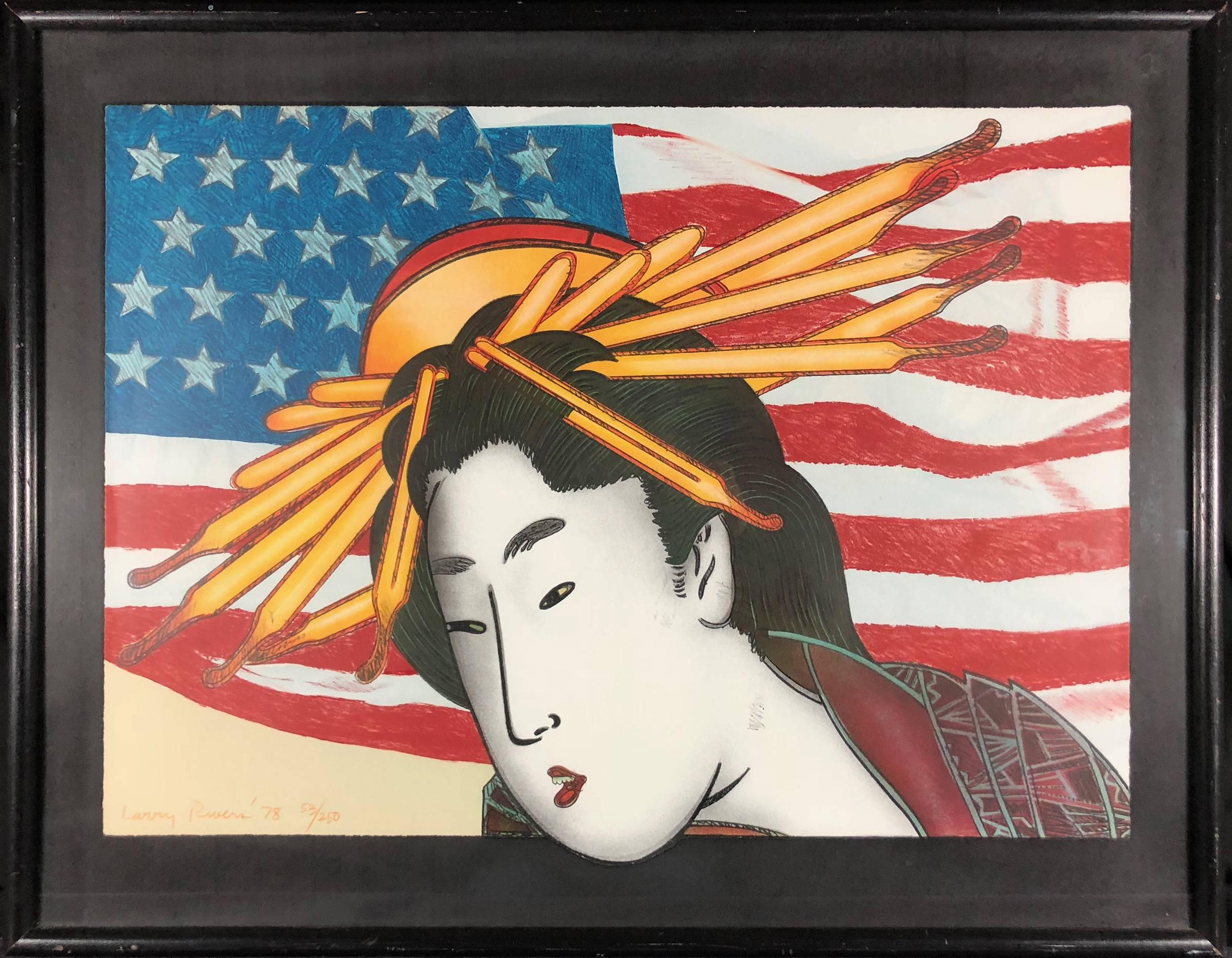 Madame Butterfly – Print von Larry Rivers