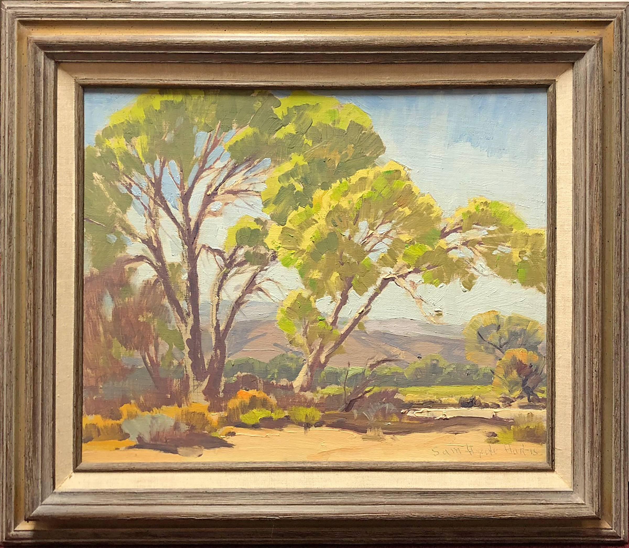 Pino Solitario (Cottonwoods) - Painting de Samuel Hyde Harris