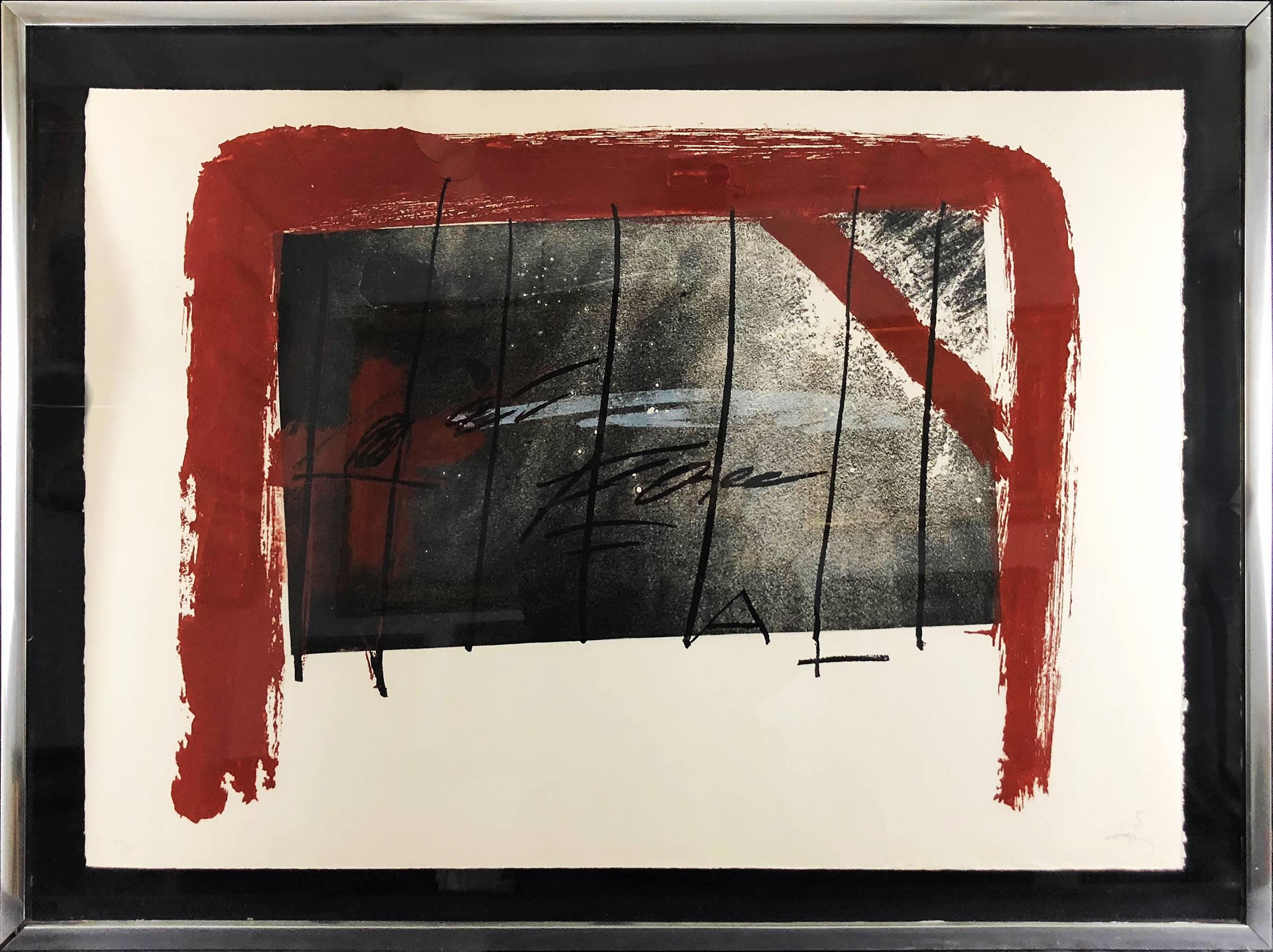 Lit Rouge - Print by Antoni Tàpies