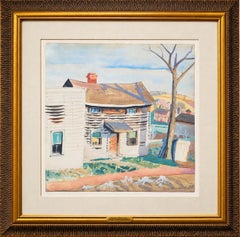 Village Scene, Crickets in November, New Albany, Ohio