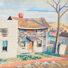 Village Scene, Crickets in November, New Albany, Ohio