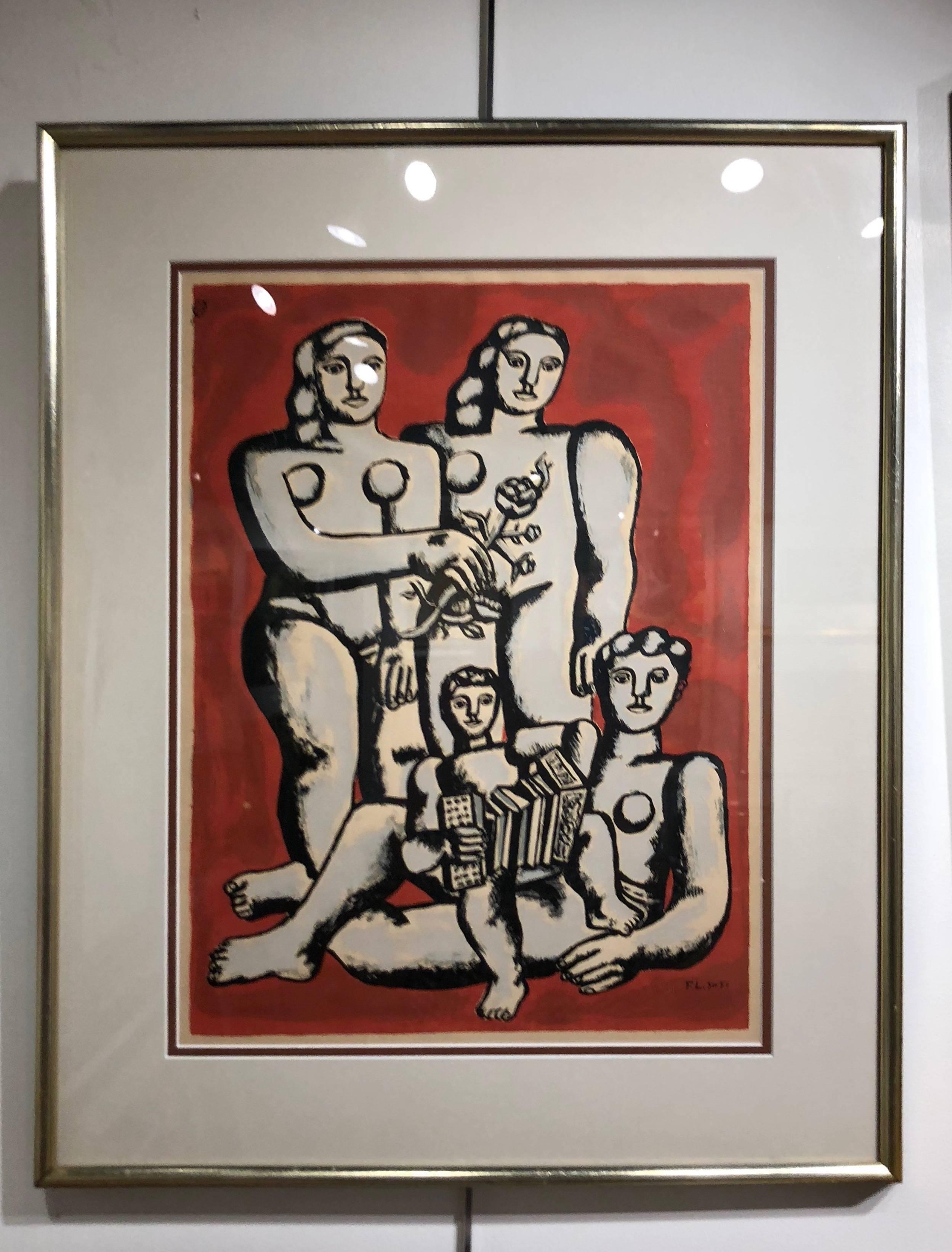 Accordioniste's Family - Print by (after) Fernand Léger