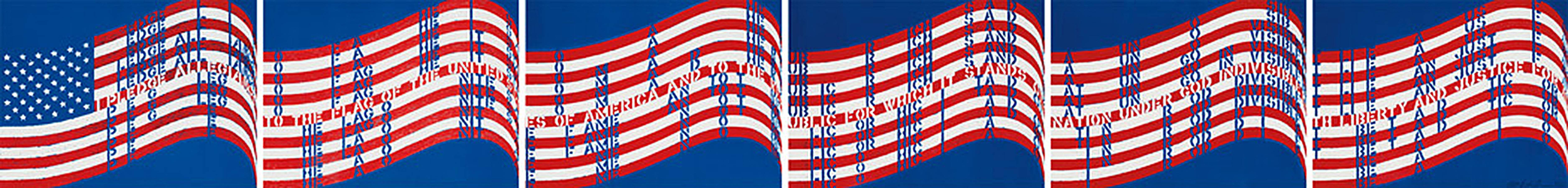 Wav(er)ing Flags (Six Lithographs) - Print by Vito Acconci