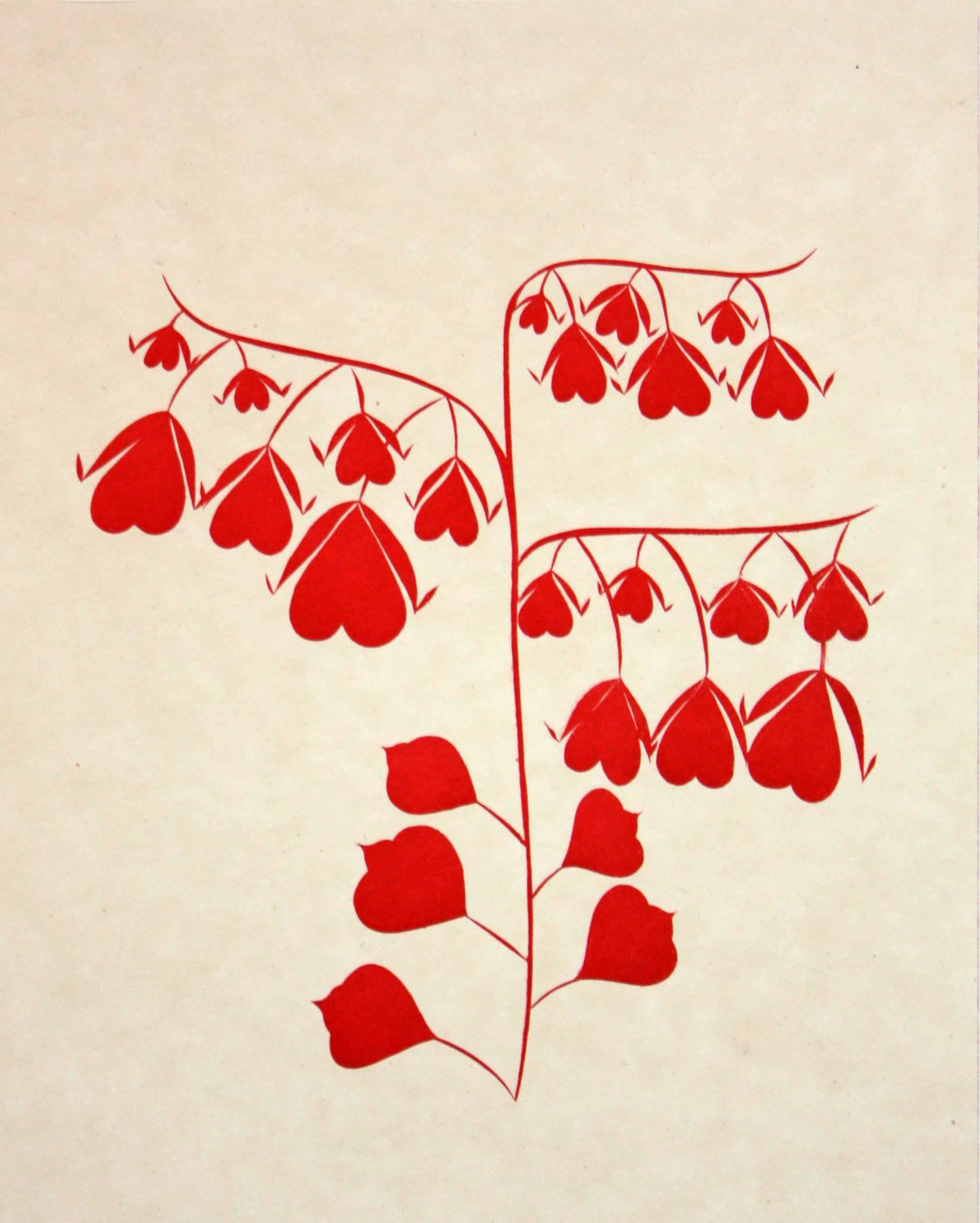 Clare Rojas Still-Life Print - Bleeding Hearts