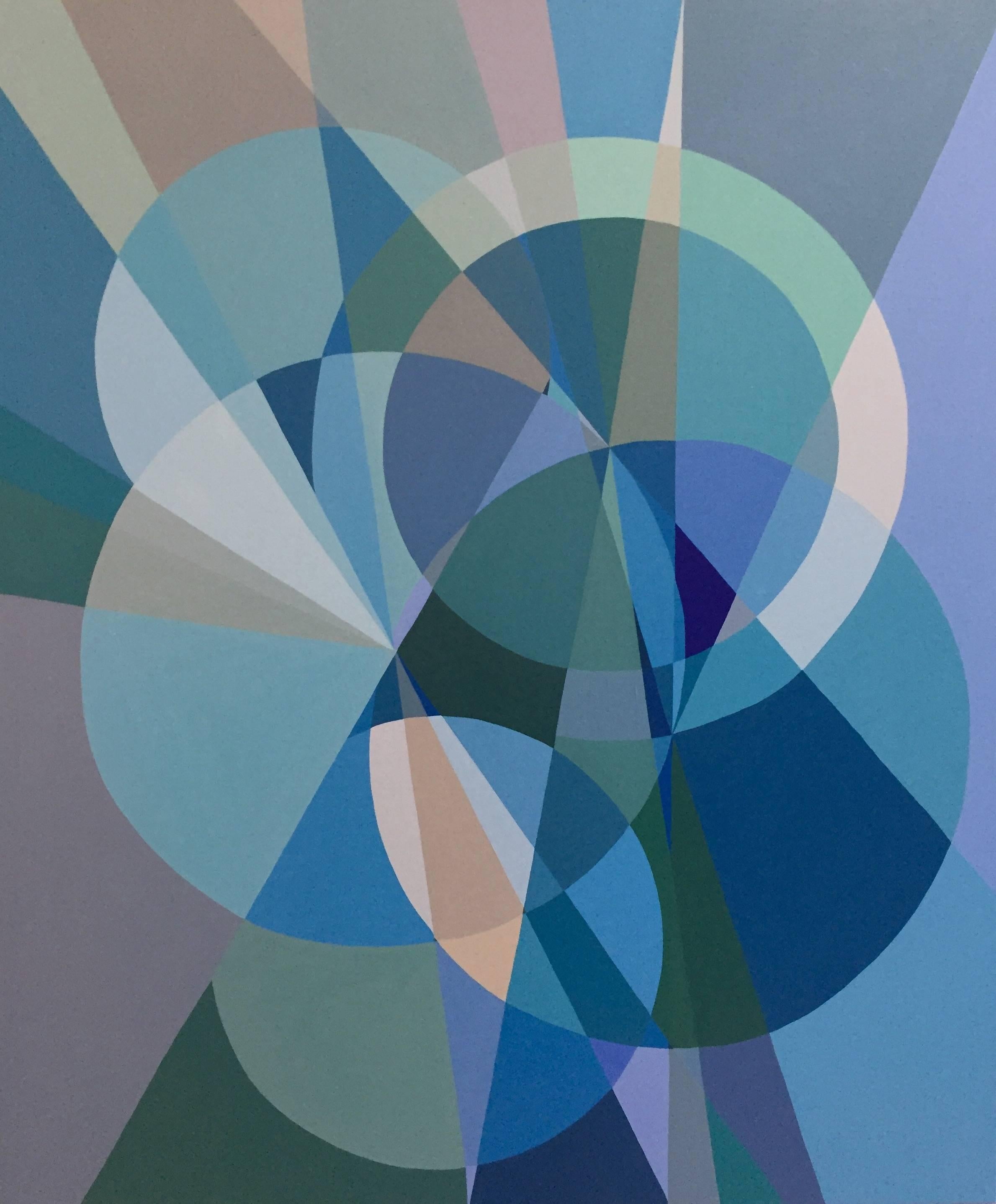 Christine Finley Abstract Painting - Blue Multiverse I