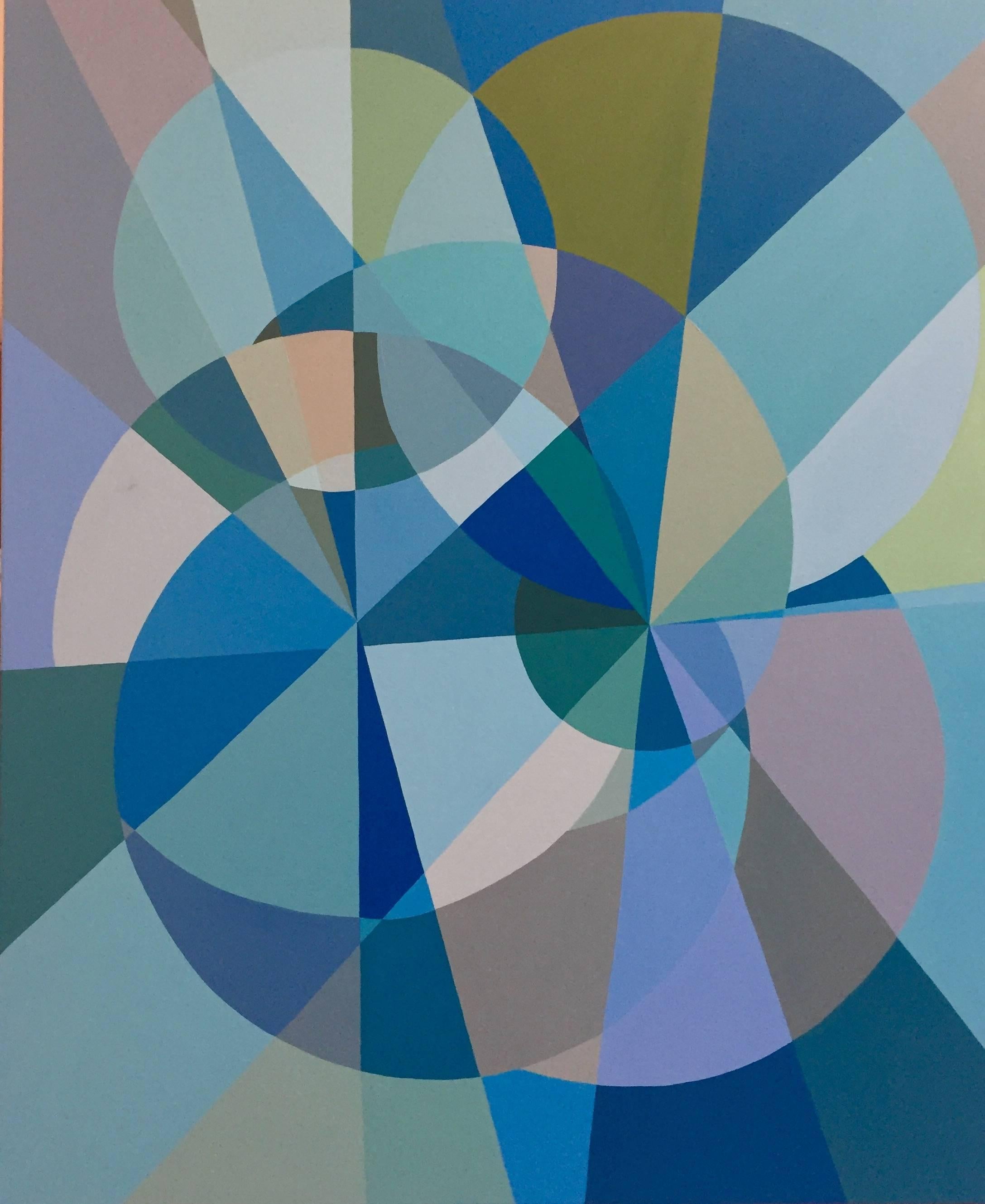 Christine Finley Abstract Painting - Blue Multiverse II