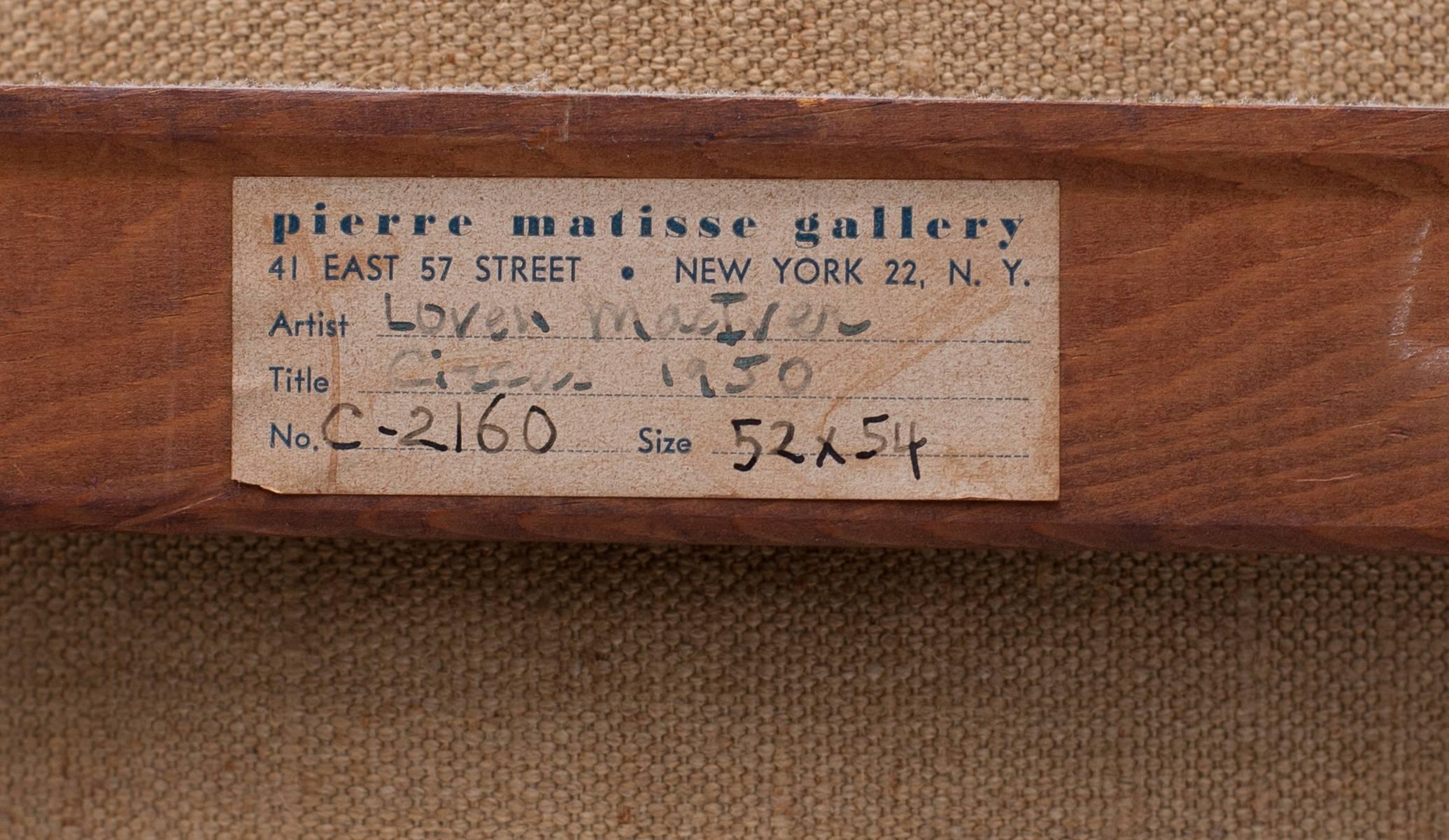 Cirque - Noir Landscape Painting par Loren Maciver