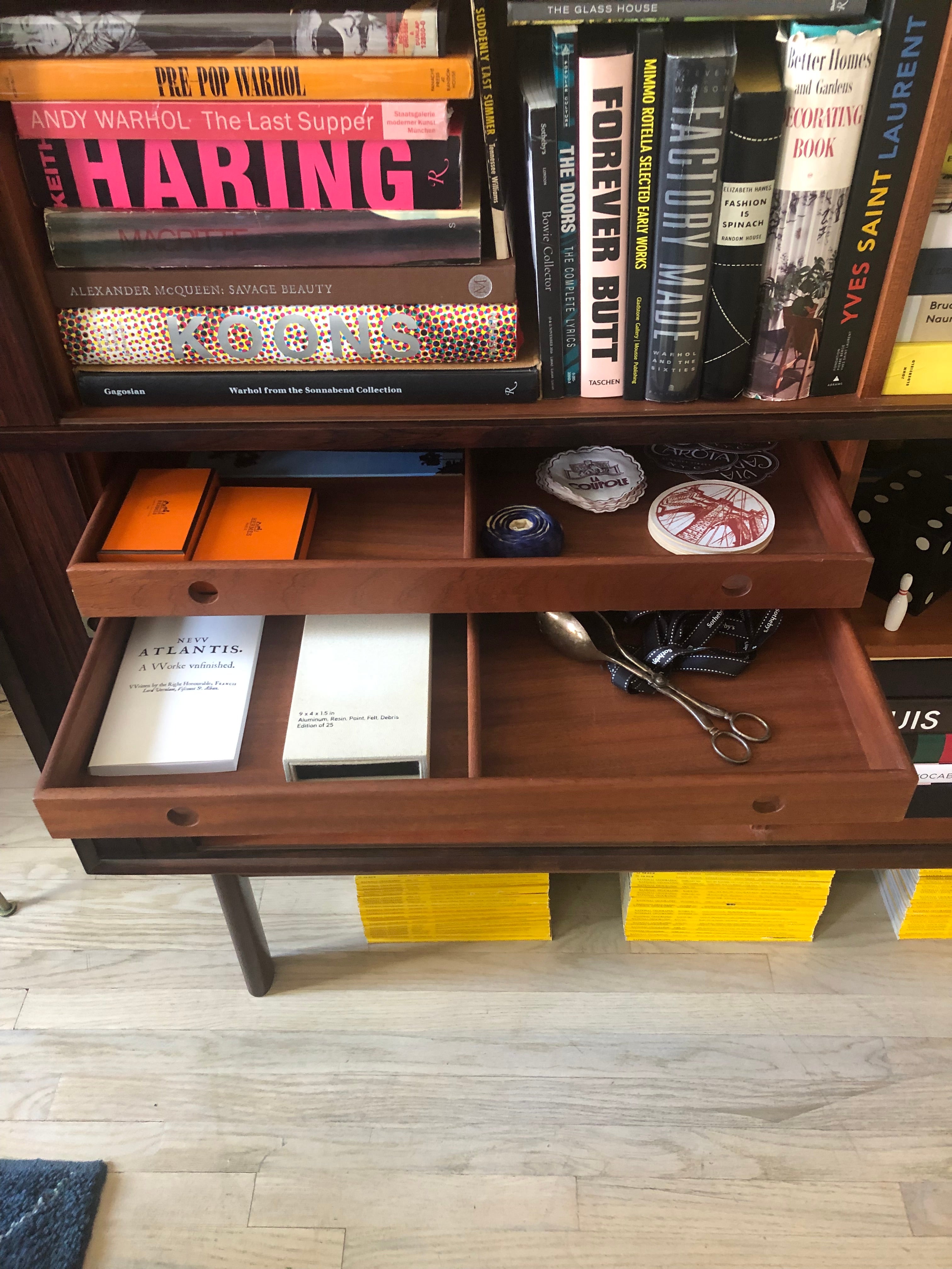 Unknown Mid Century Rosewood Tambour Door Cabinet By Arne Vodder