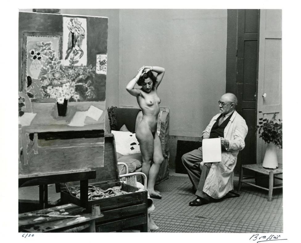 Matisse and His Model at the Villa d'Alésia, Paris - Photograph by Brassaï