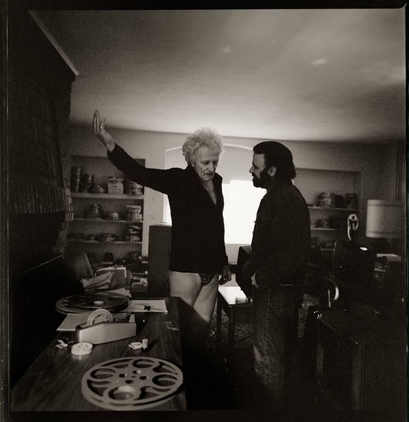 Andy Romanoff Black and White Photograph - Nicholas Ray at the Chateau Marmont No. 1