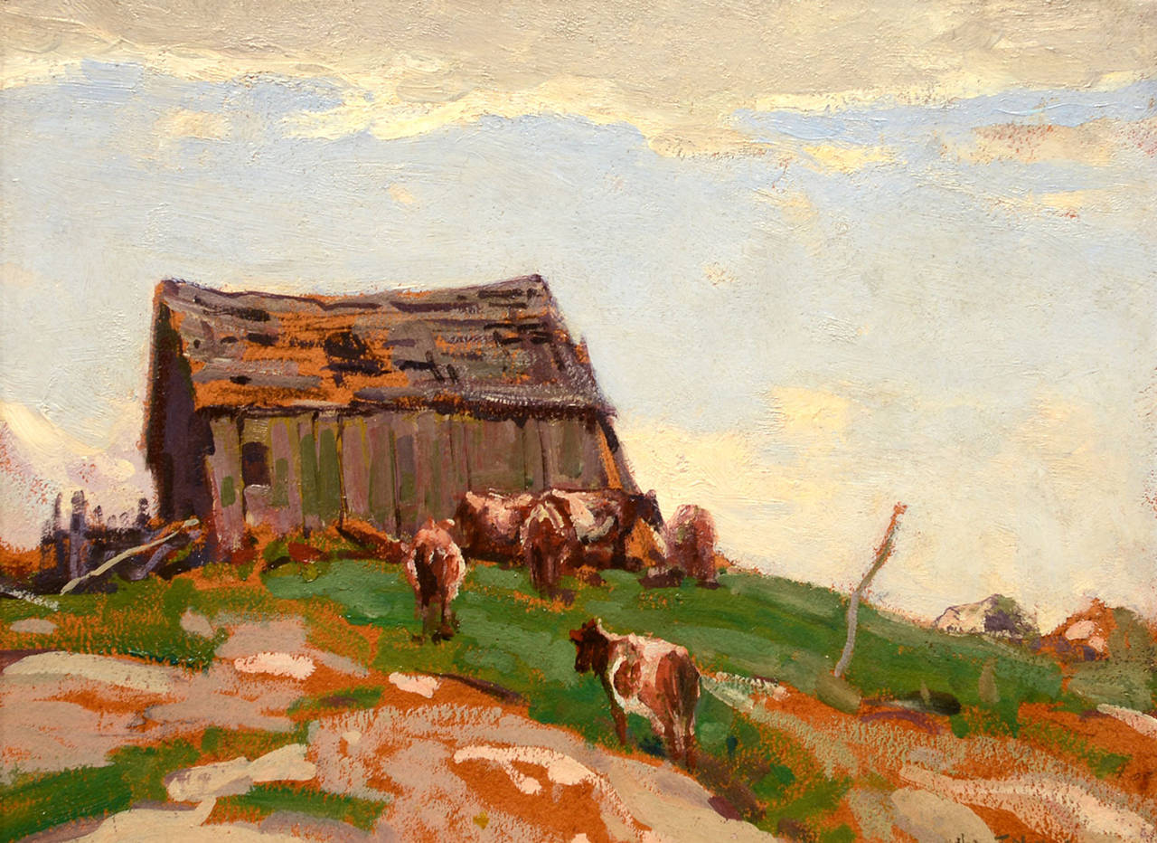 Henry Hobart Nichols Hillside Farm, Painting For Sale at 1stdibs