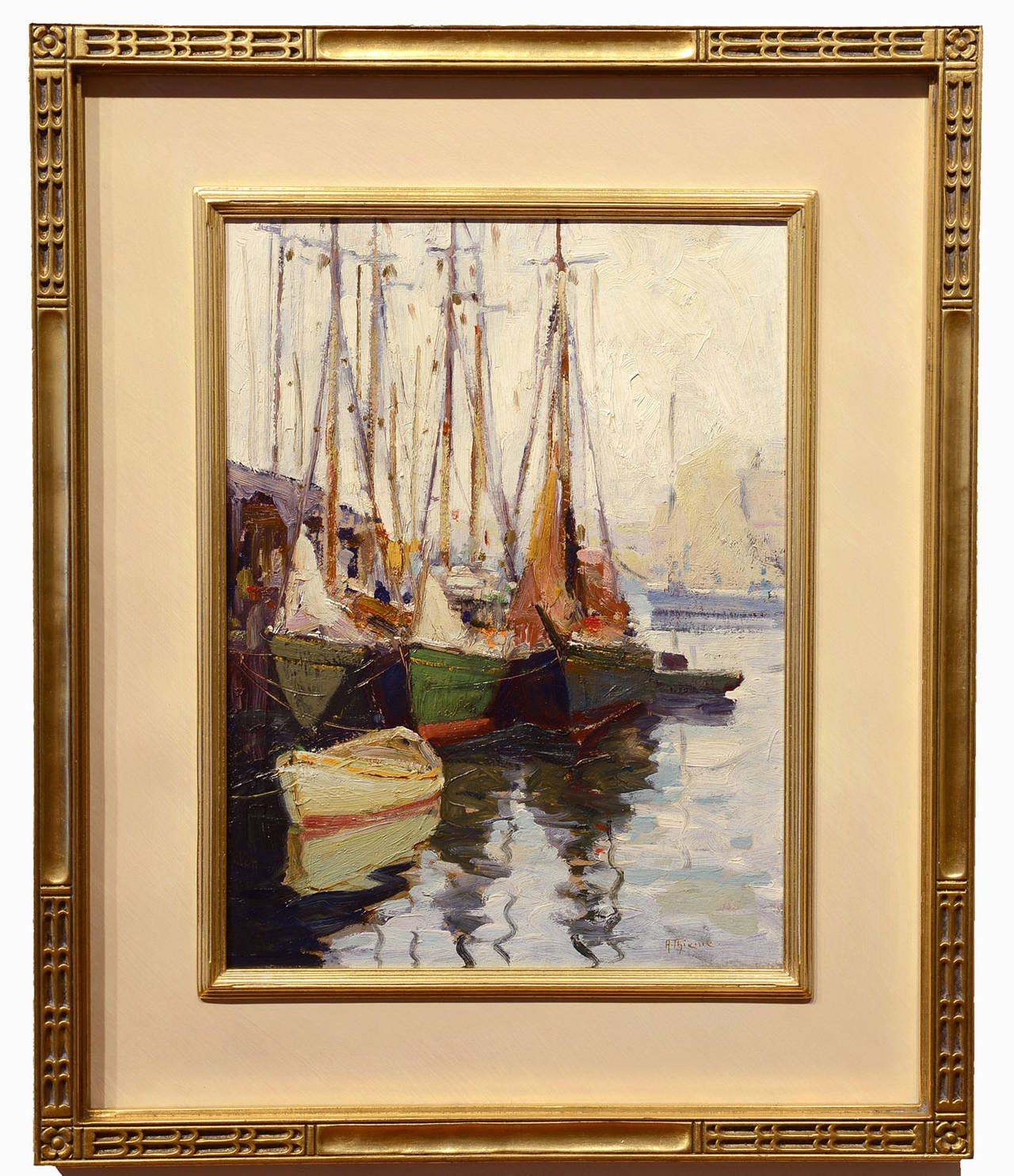 Three Fishing Boats - Painting by Anthony Thieme