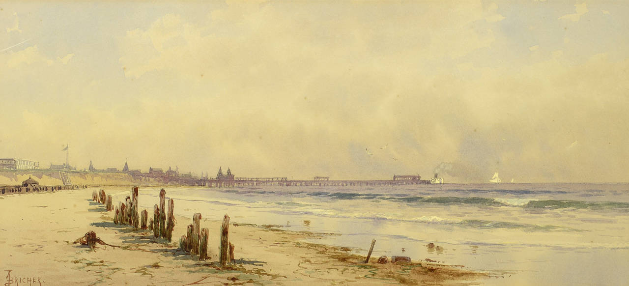 Alfred Thompson Bricher Landscape Painting - The Pier, Atlantic City