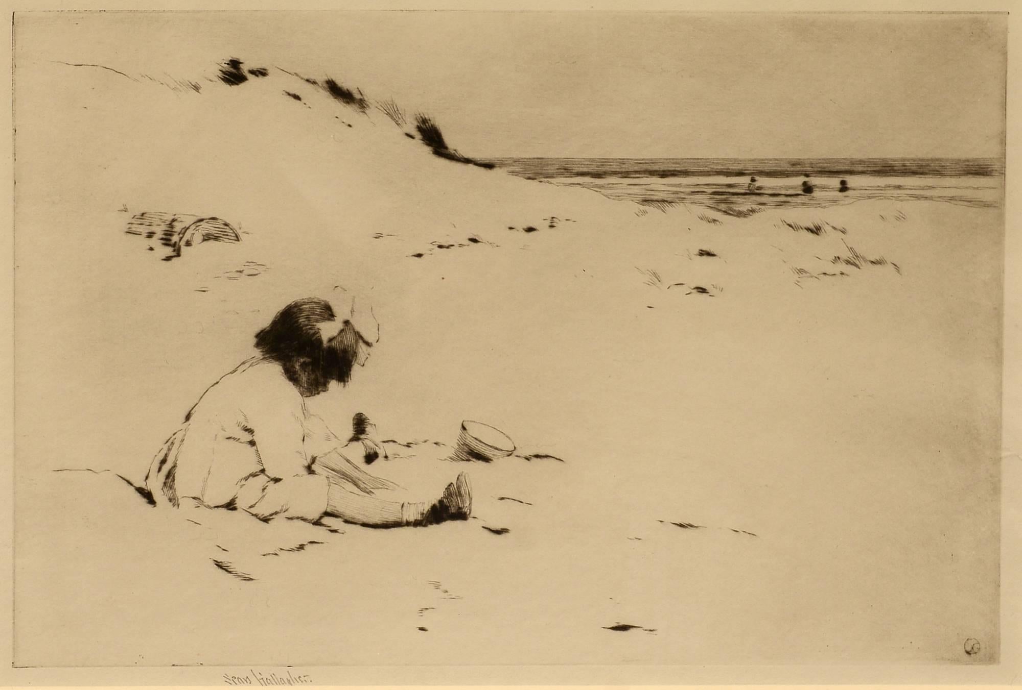 Sears Gallagher Figurative Print - Child by the Dunes