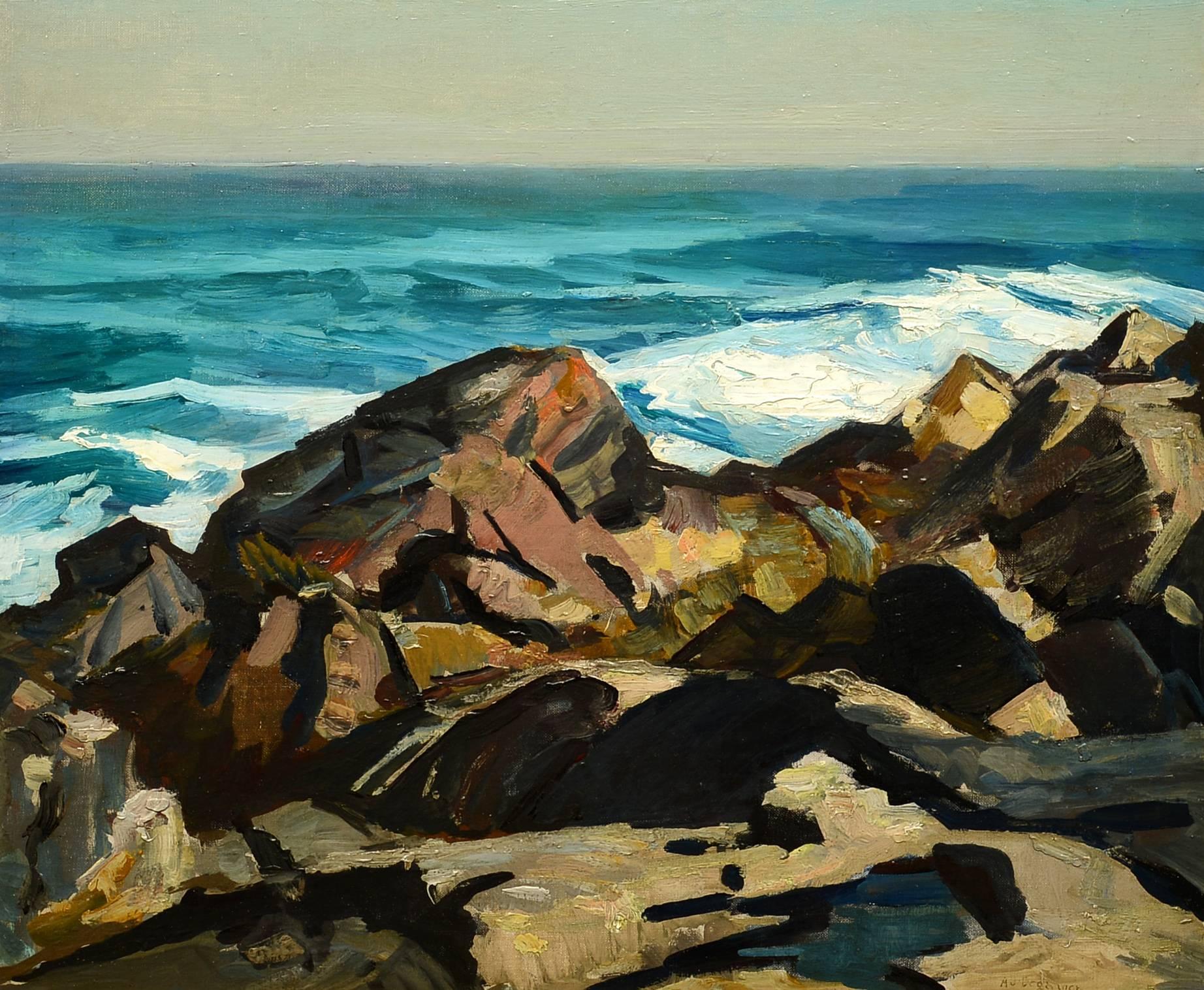 Abraham Jacob Bogdanove Landscape Painting - Monhegan Ledges