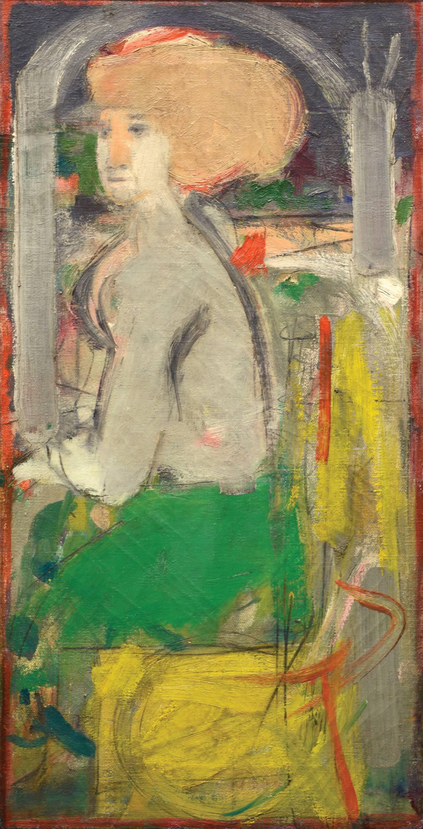 Robert Beauchamp Figurative Painting - Seated Lady in Green