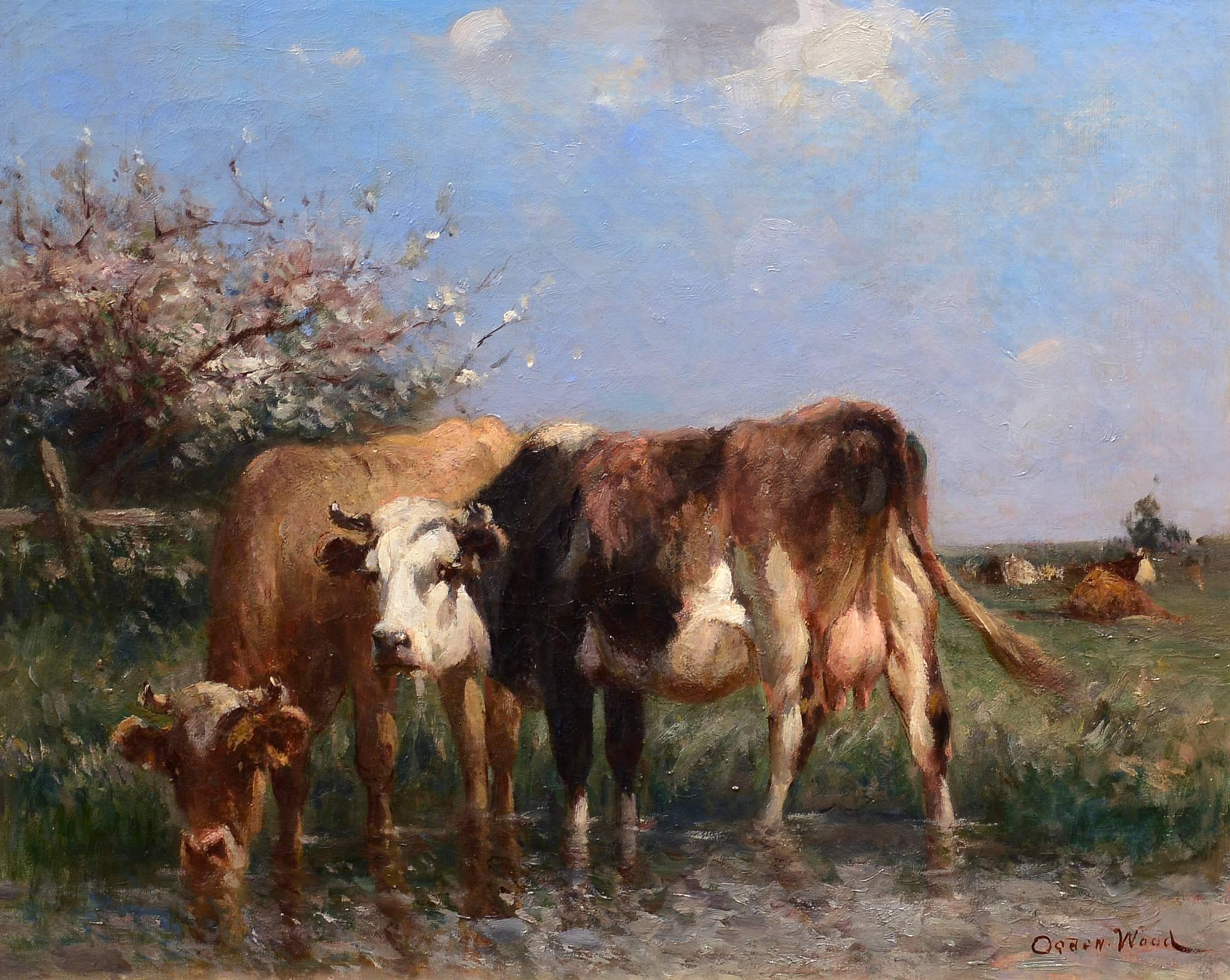 Ogden Wood Animal Painting - Spring Pasture