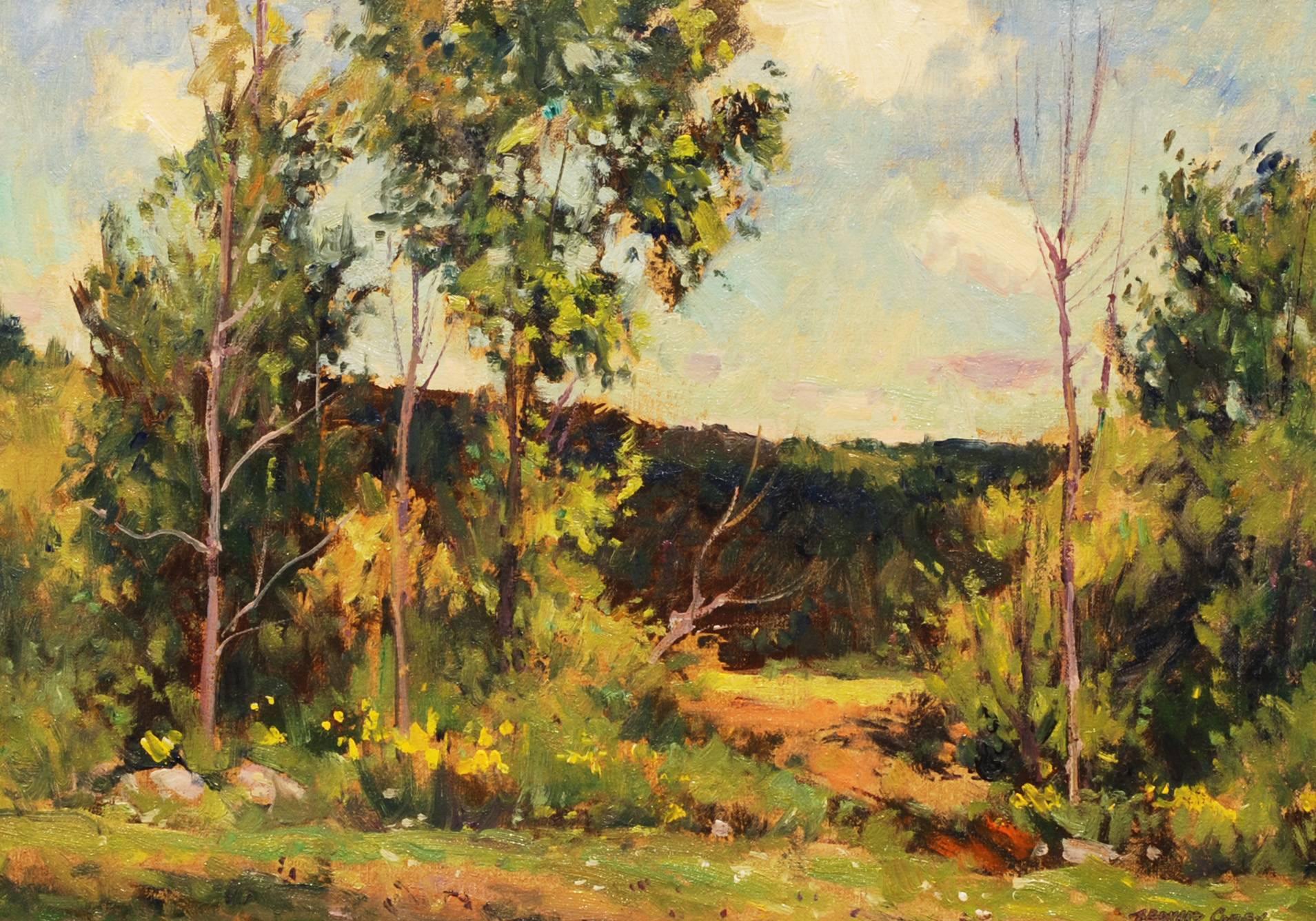 Landscape Painting Bernard Corey - Into the Clearing (à partir de la caisse)