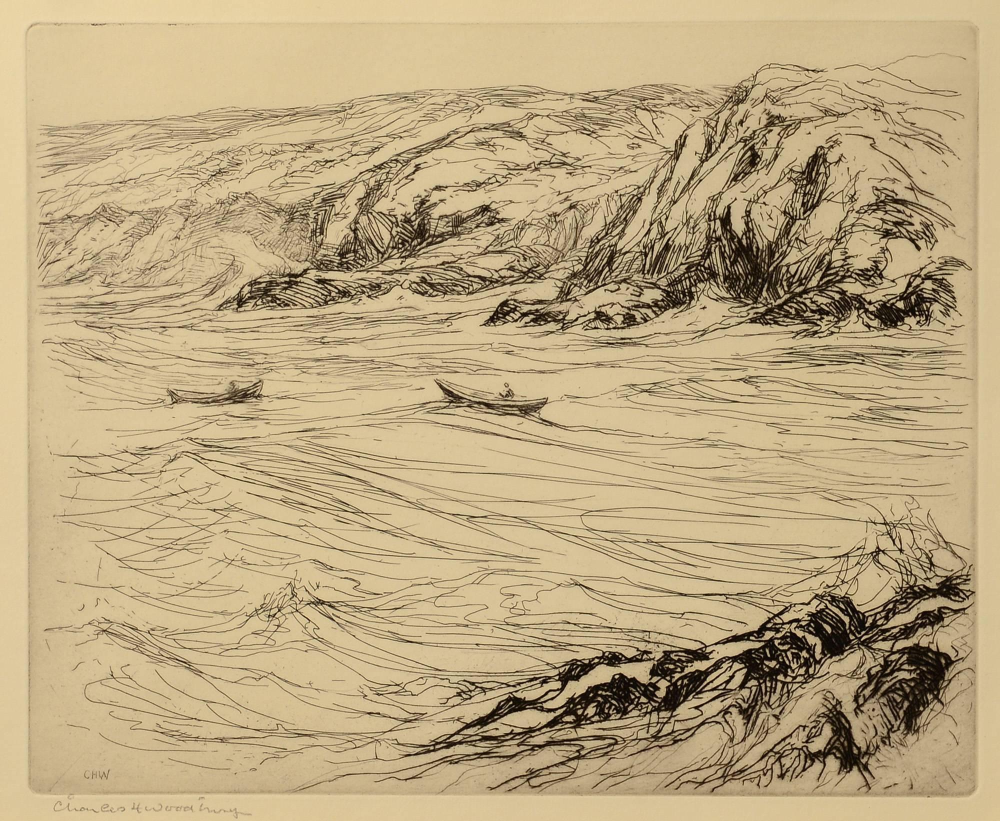 Charles Herbert Woodbury Landscape Print - Sea Pasture, Ogunquit