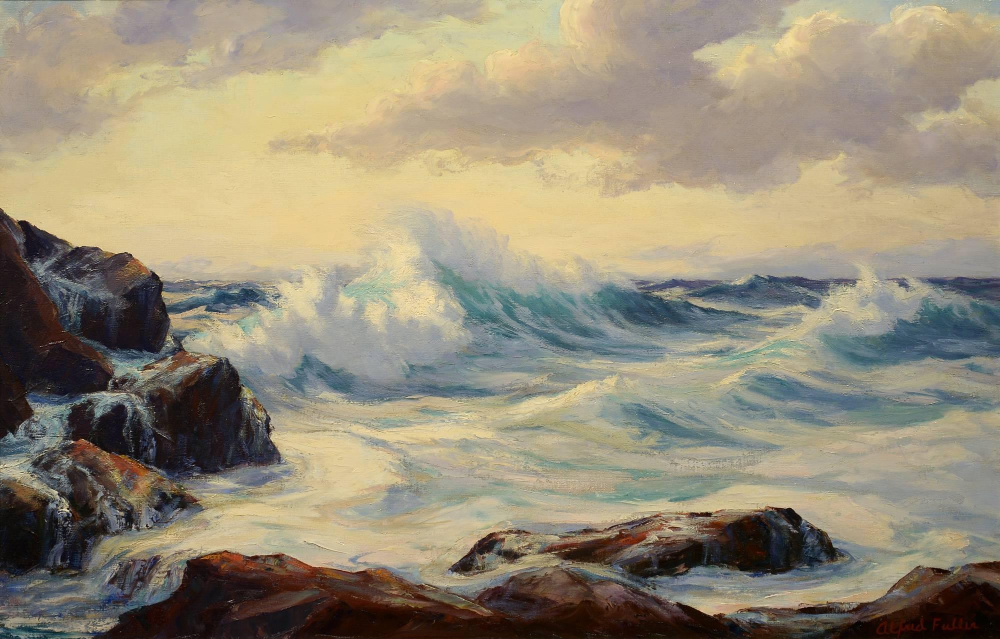 Alfred Fuller (b.1899) Landscape Painting - Heavy Surf, Monhegan