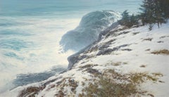 Vintage Gull Rock in Winter