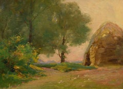 „Haystack, Spätnachmittag“, William Dennis, Impressionist, 1900-10, Landschaft